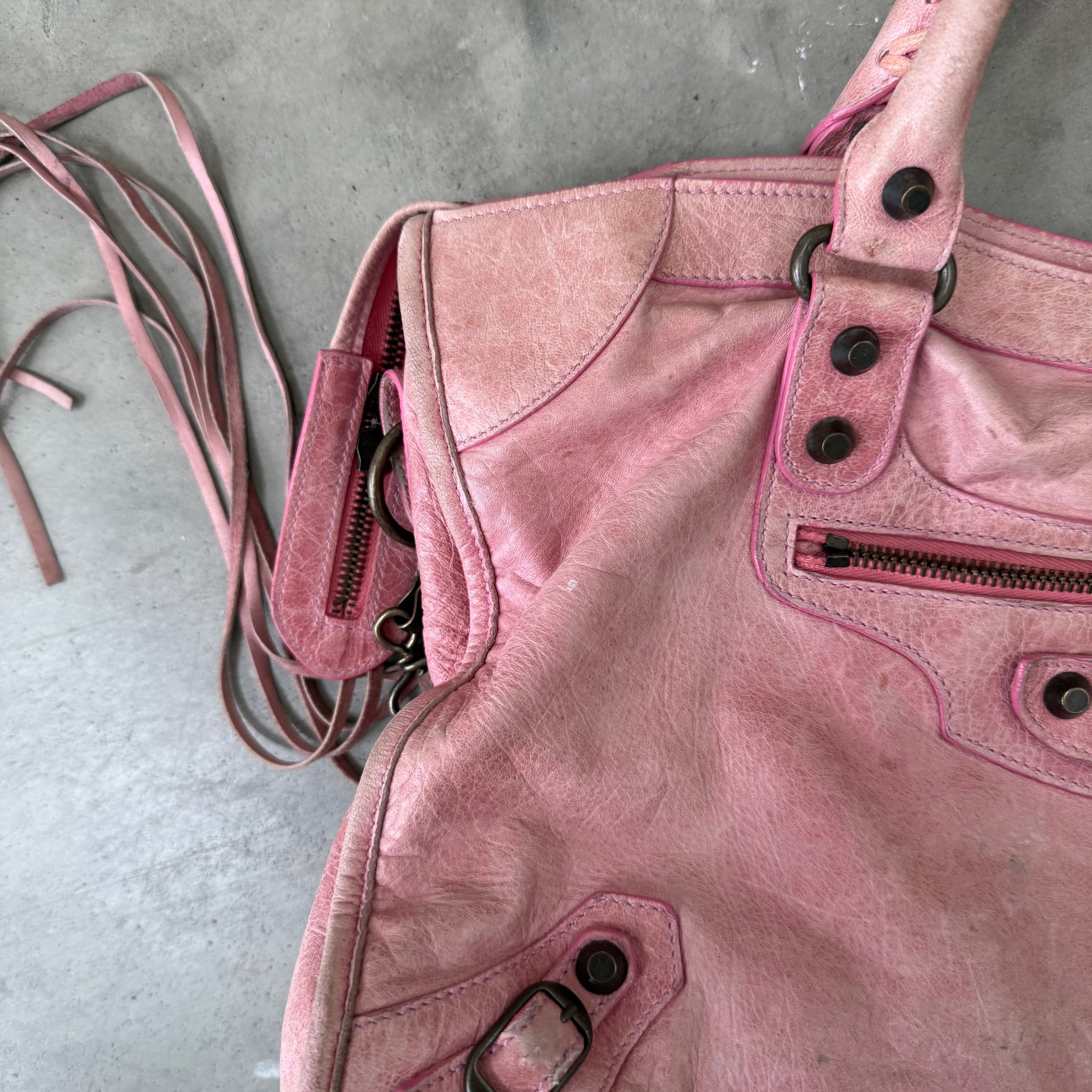 Balenciaga Pink Leather City Bag