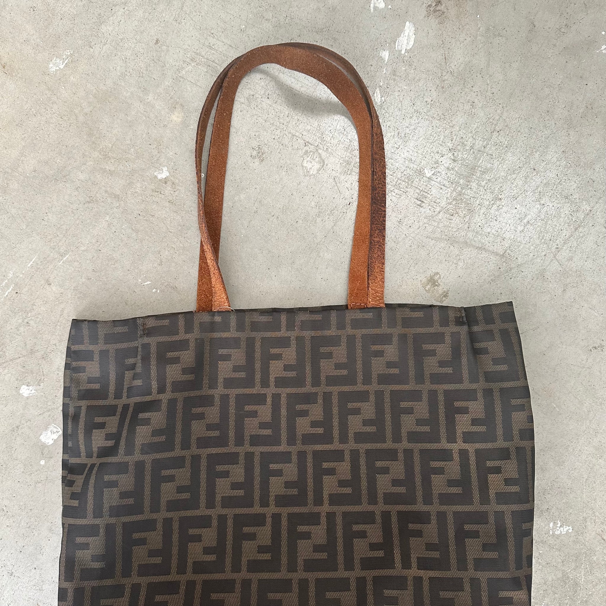 Fendi Zucca Print Thin Strap Tote Bag