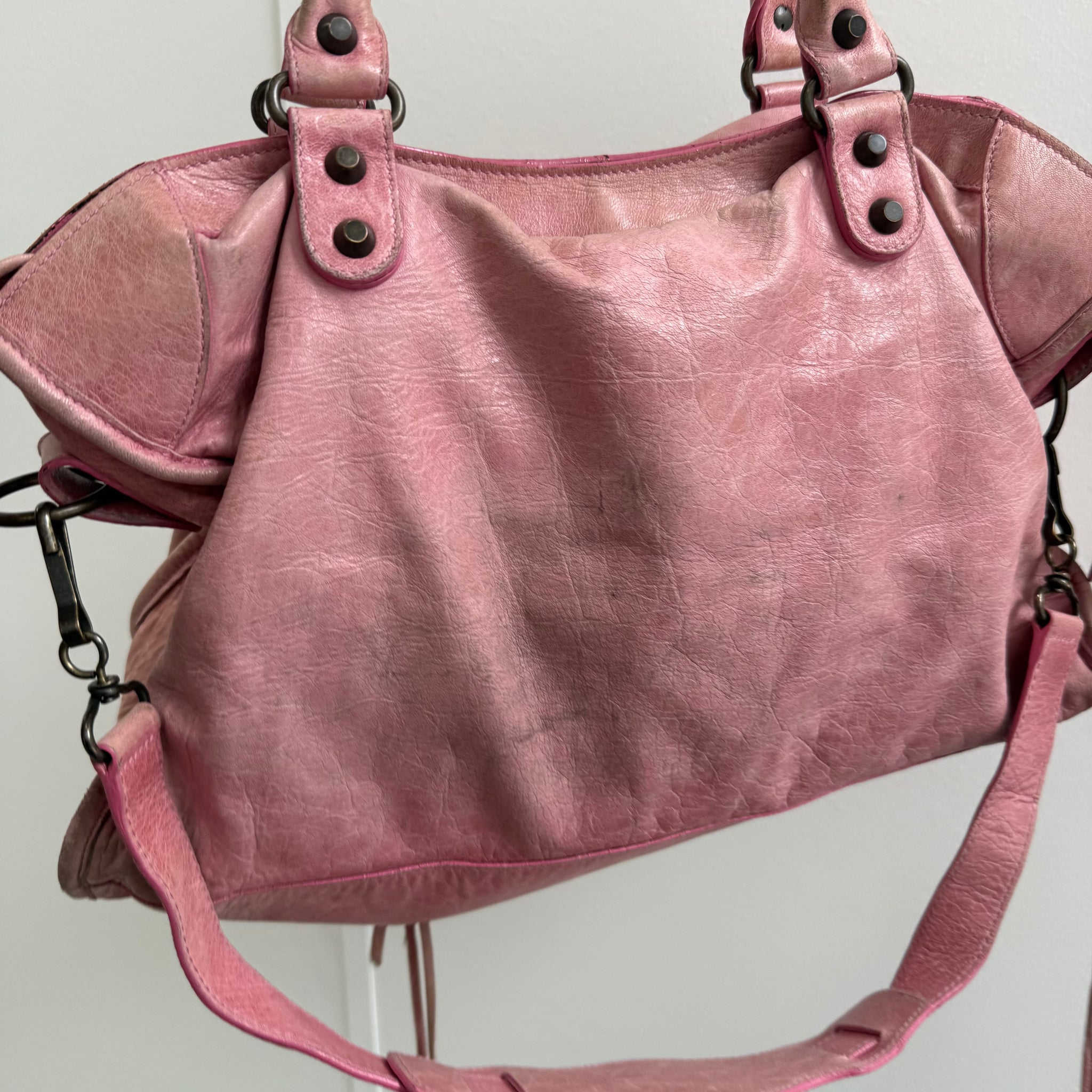 Balenciaga Pink Leather City Bag