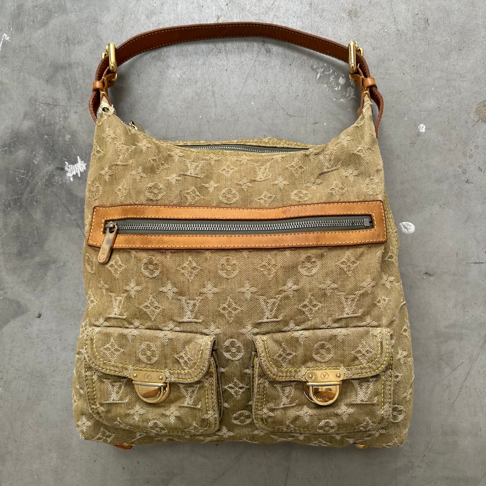 Louis Vuitton Denim Baggy GM Lichen Green