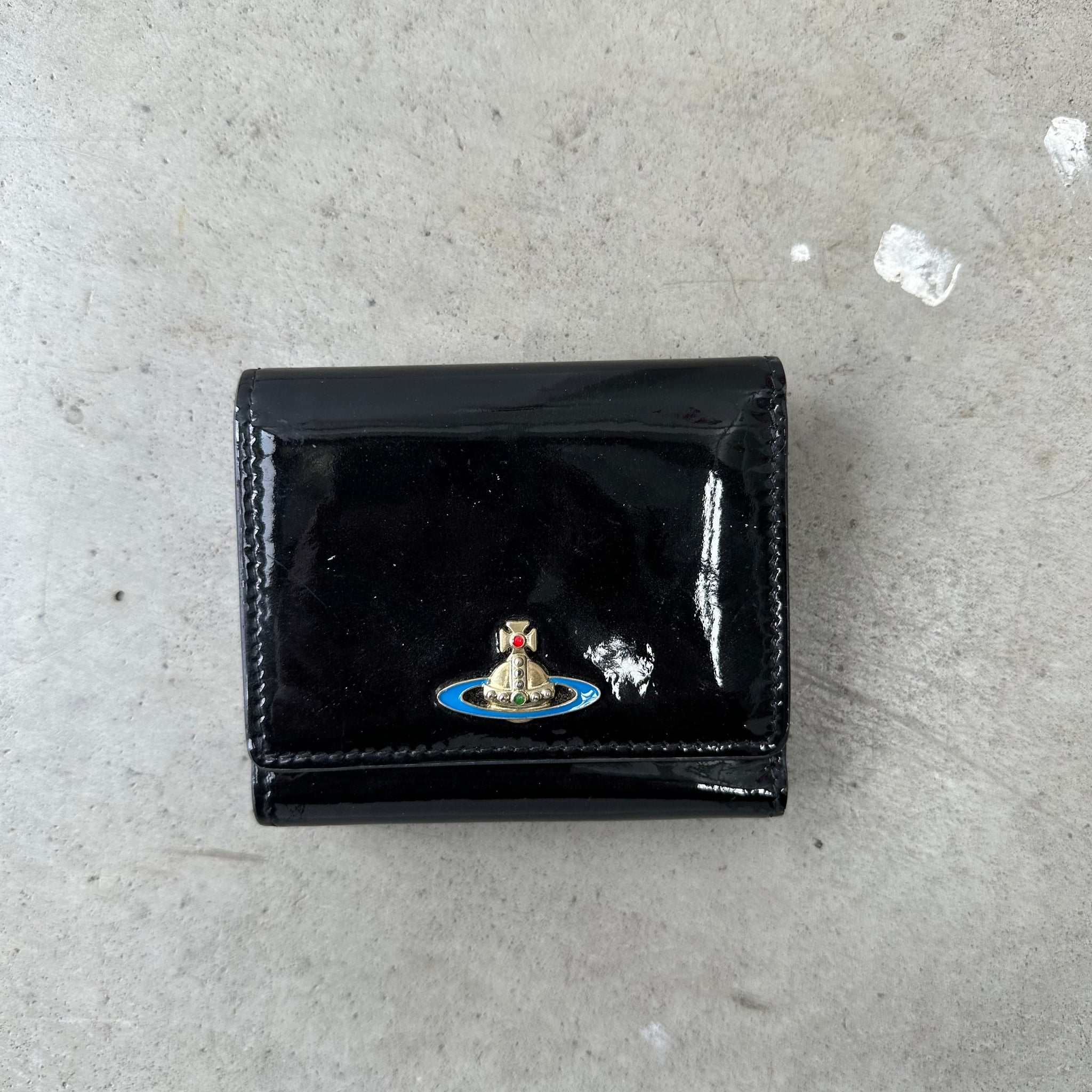 Vivienne Westwood Patent Leather Logo Orb Wallet