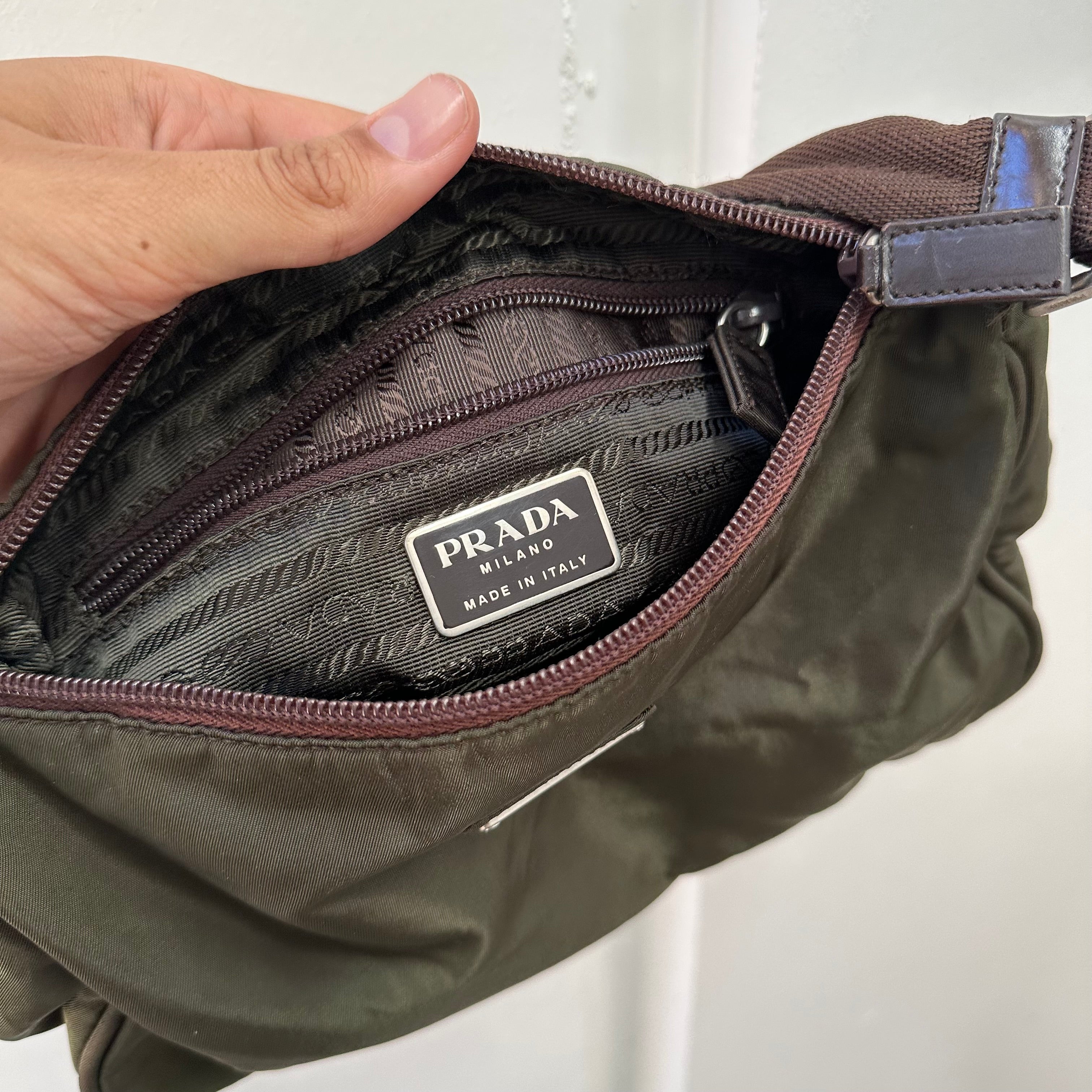 Prada Nylon Shoulder Bag Green