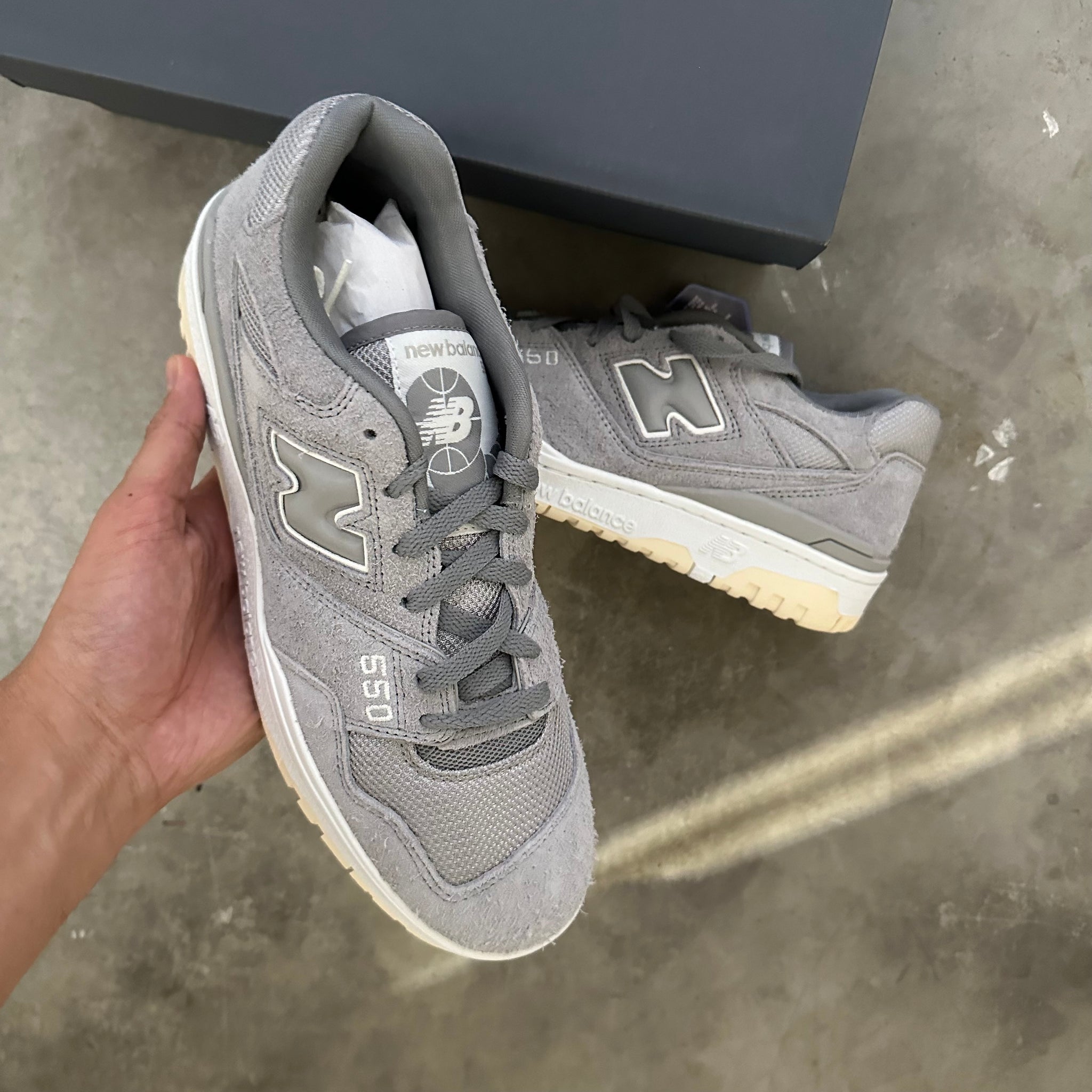 New Balance 550 Suede Slate Grey US11