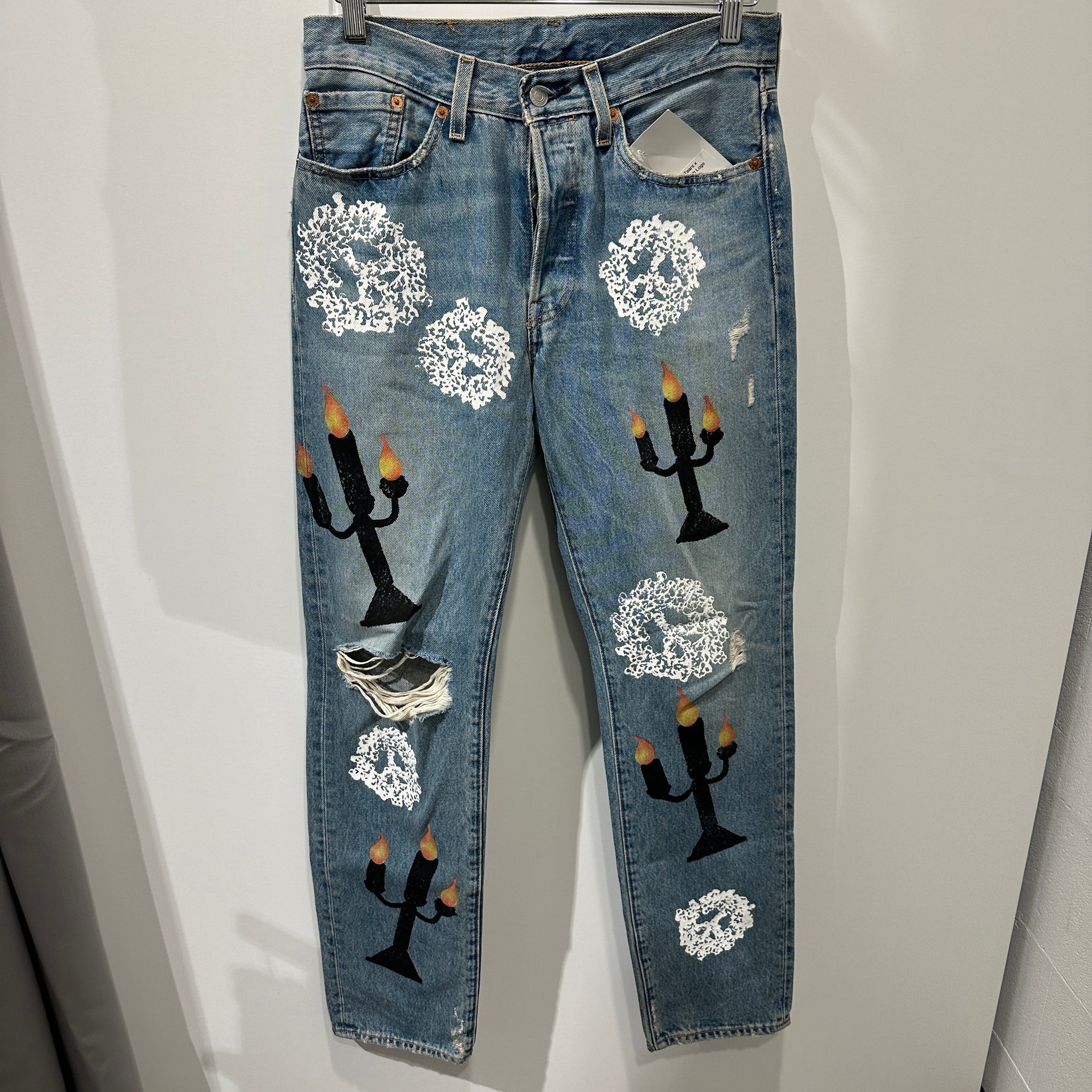 Denim Tears x Virgil Abloh “Message in a Tear” Printed Jeans (29x32)