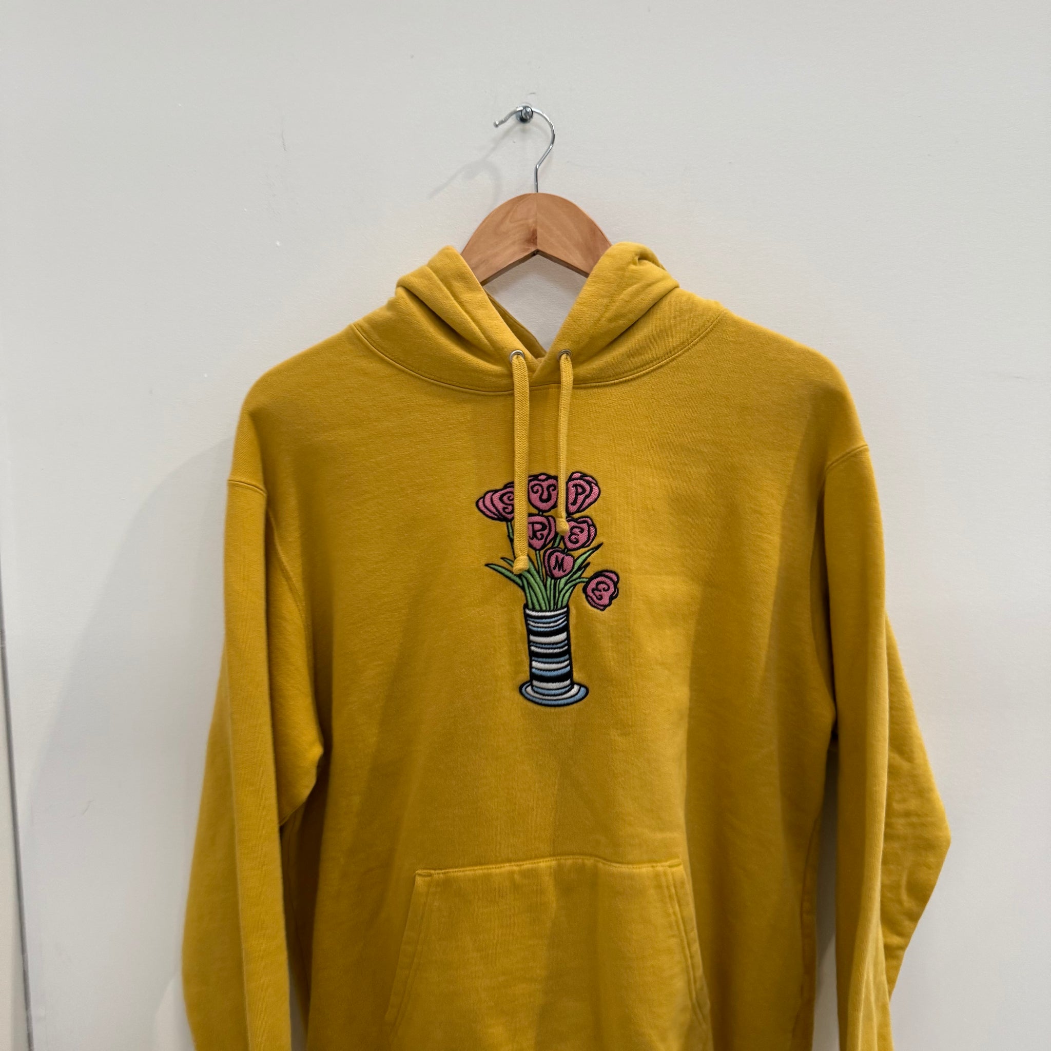 Supreme Flowers Hoodie Yellow (Size M)