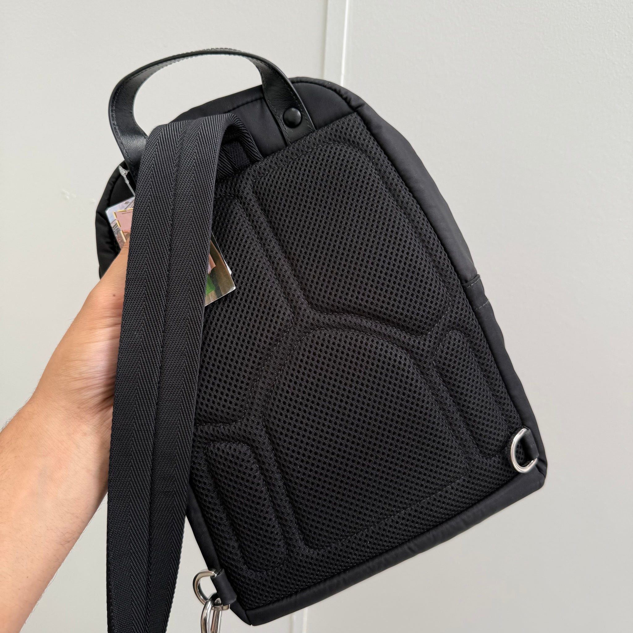 Prada Black Re-Nylon Sling Backpack Style Bag
