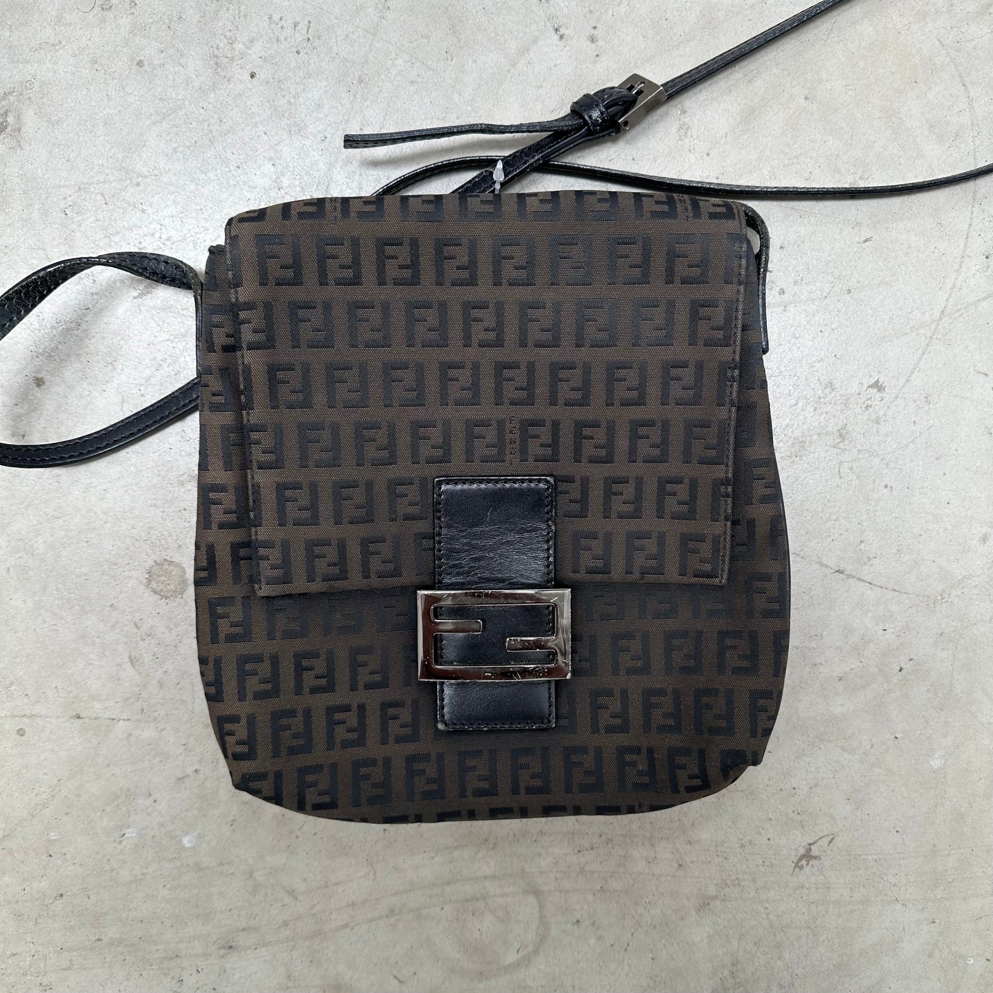 Fendi Zucchino Canvas Crossbody Bag
