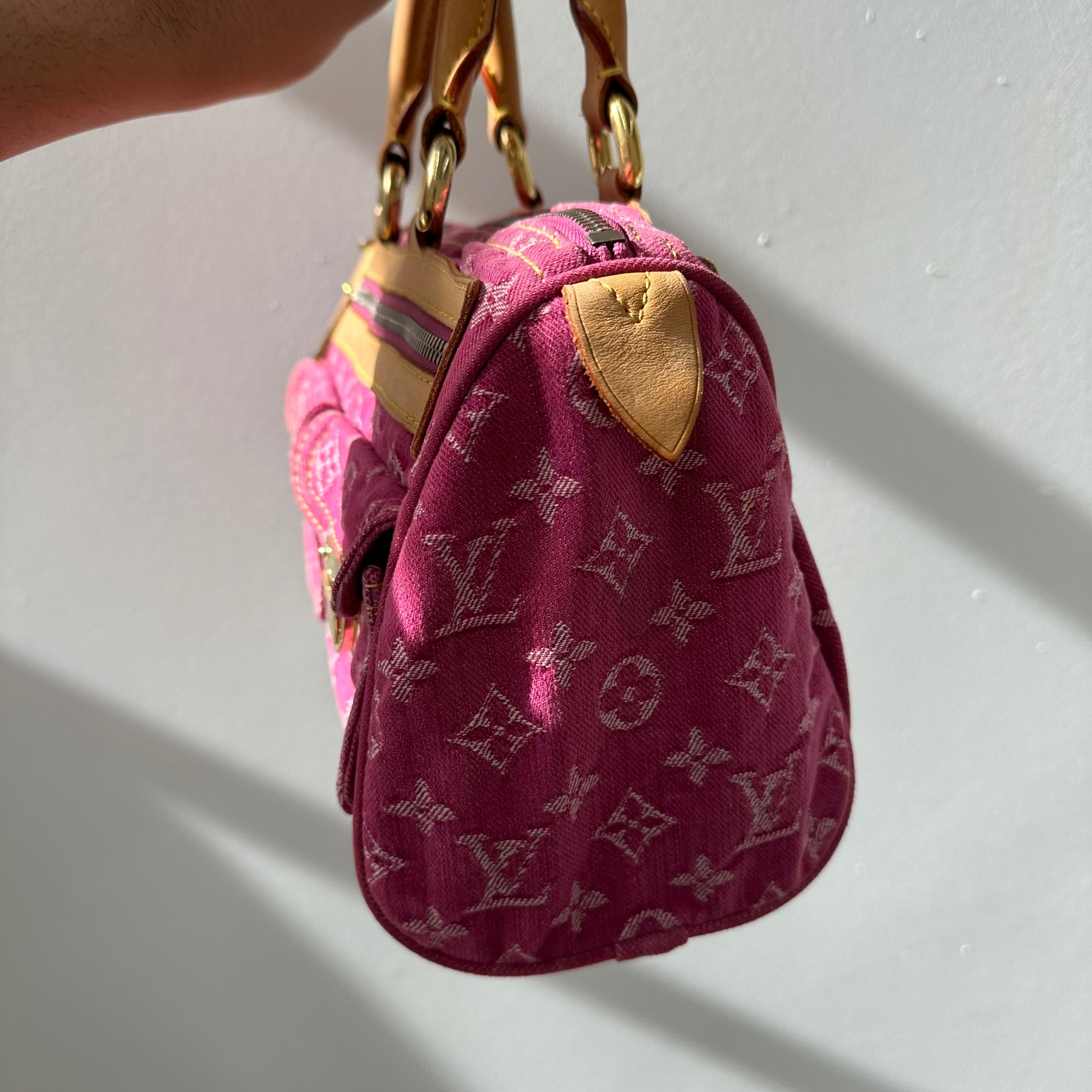 Louis Vuitton Pink Denim Monogram Denim Neo Speedy Bag