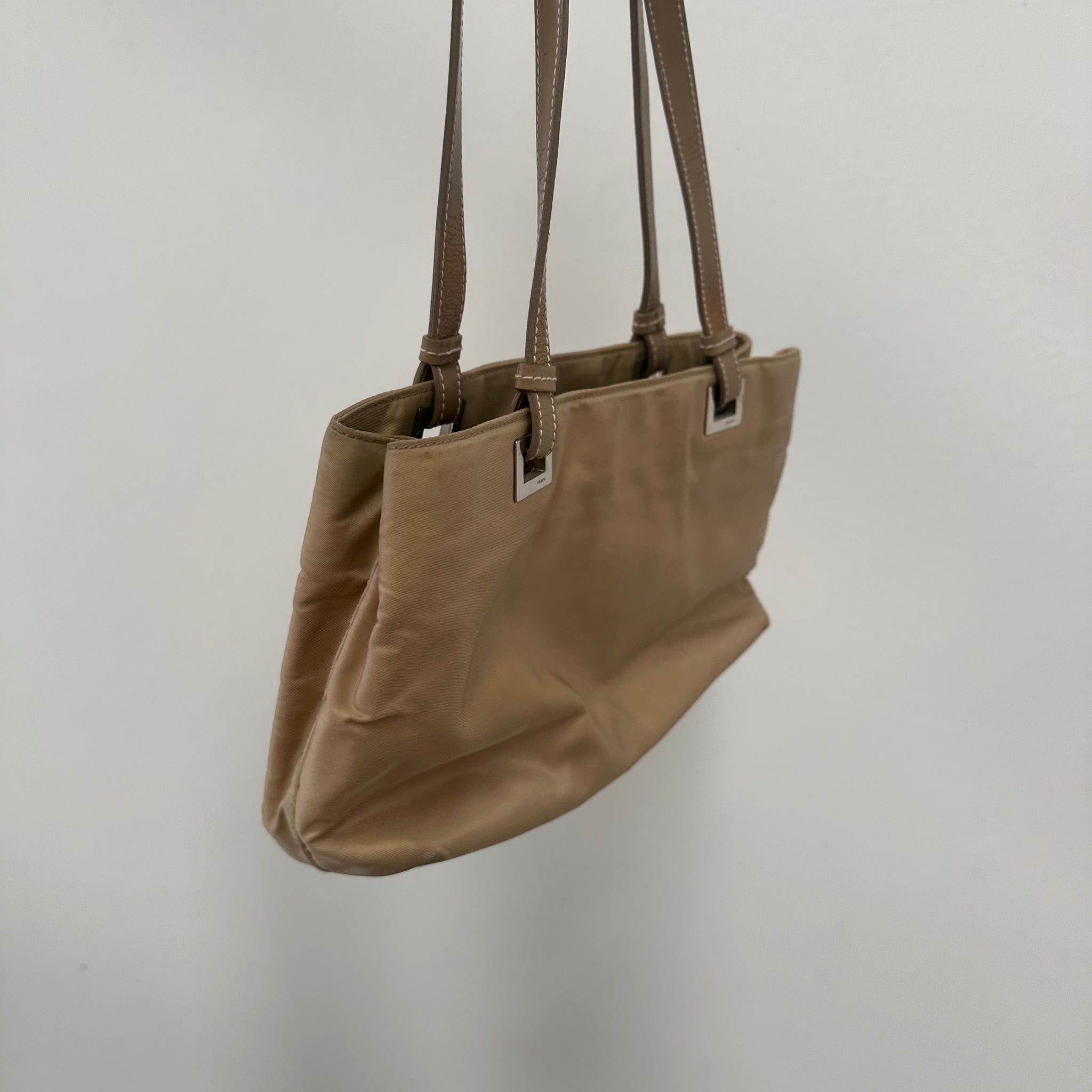 Prada Nylon Beige Hand / Shoulder Bag