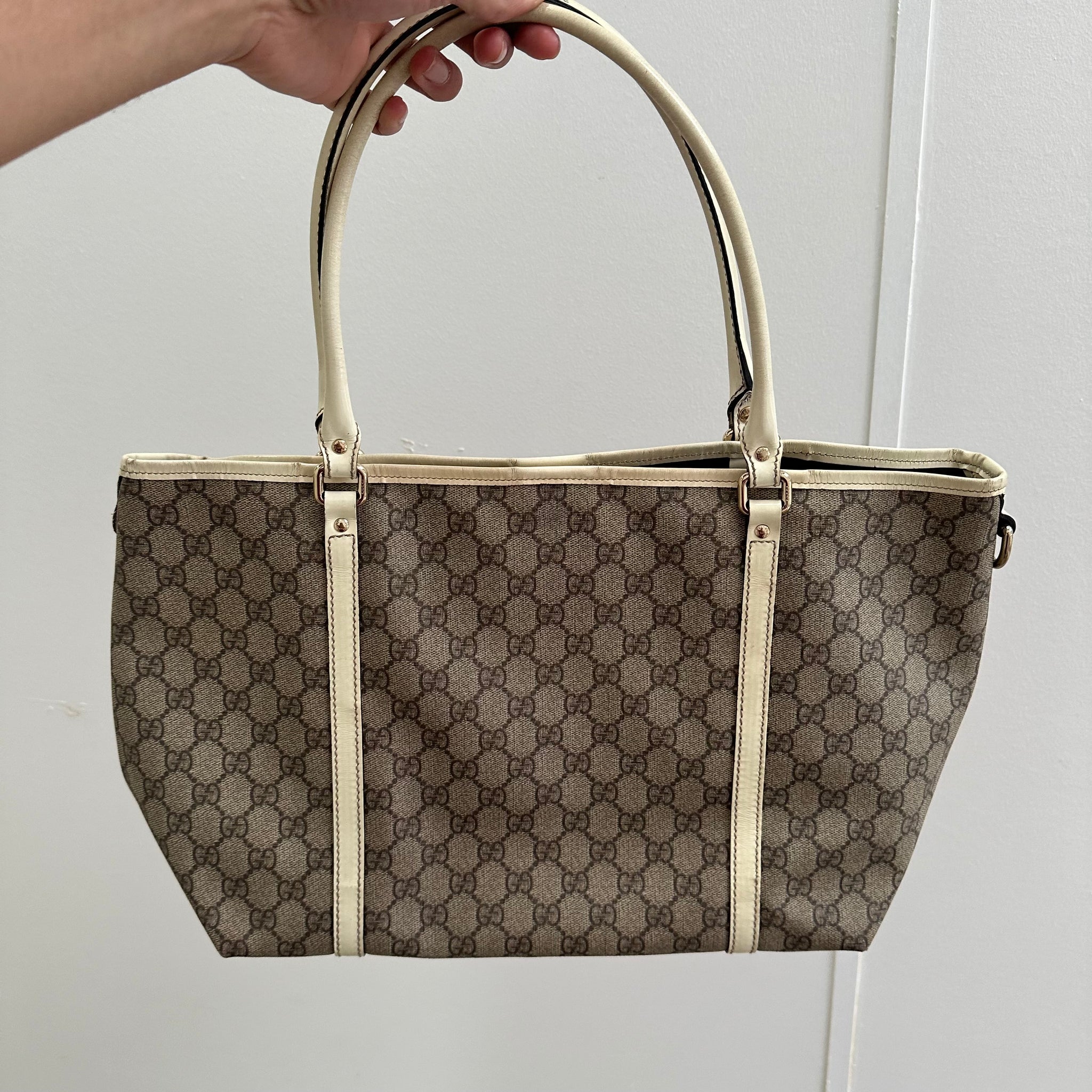 Gucci GG Monogram Handbag 'Beige/White'