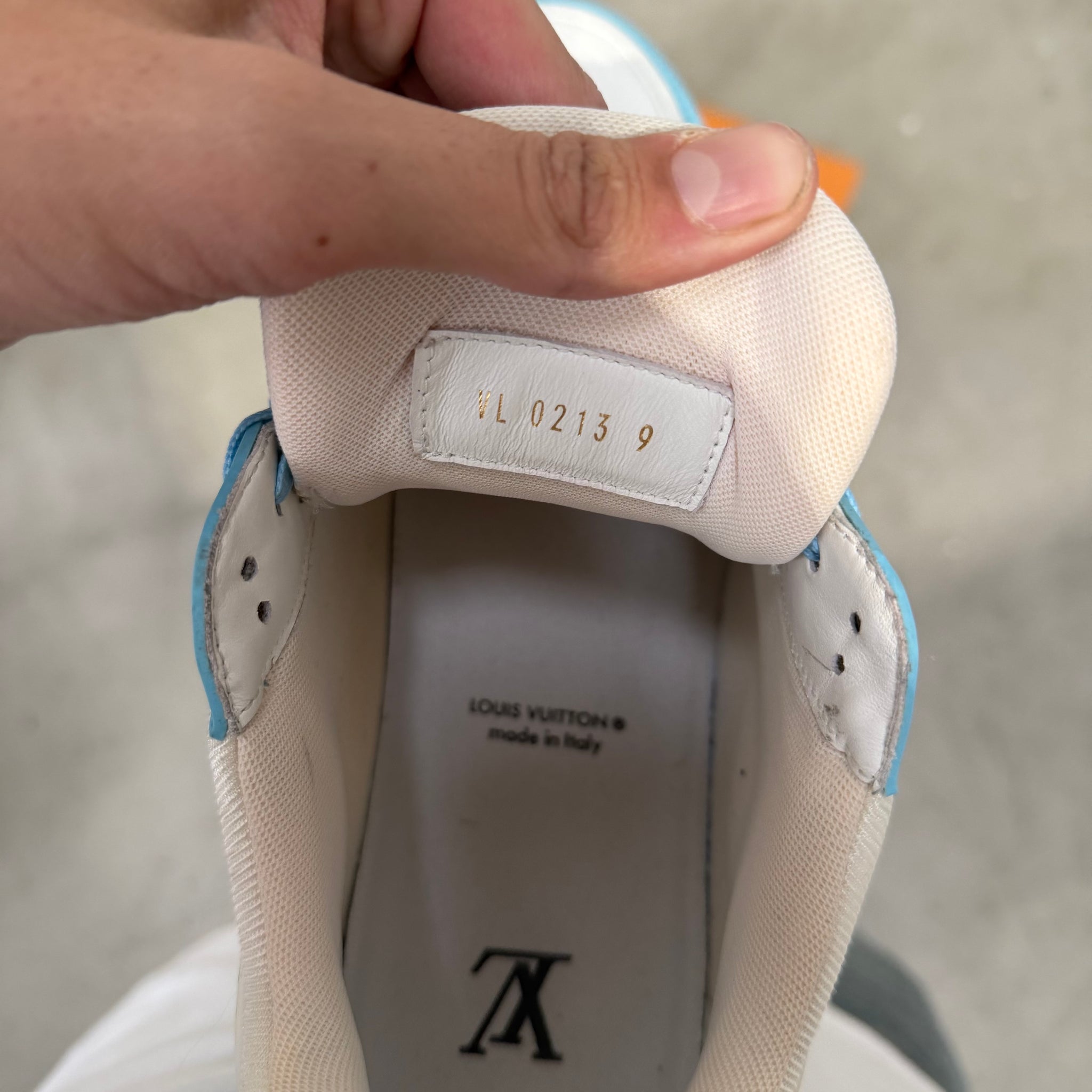 Louis Vuitton LV Trainer Sneakers White Blue (fits US11-11.5)