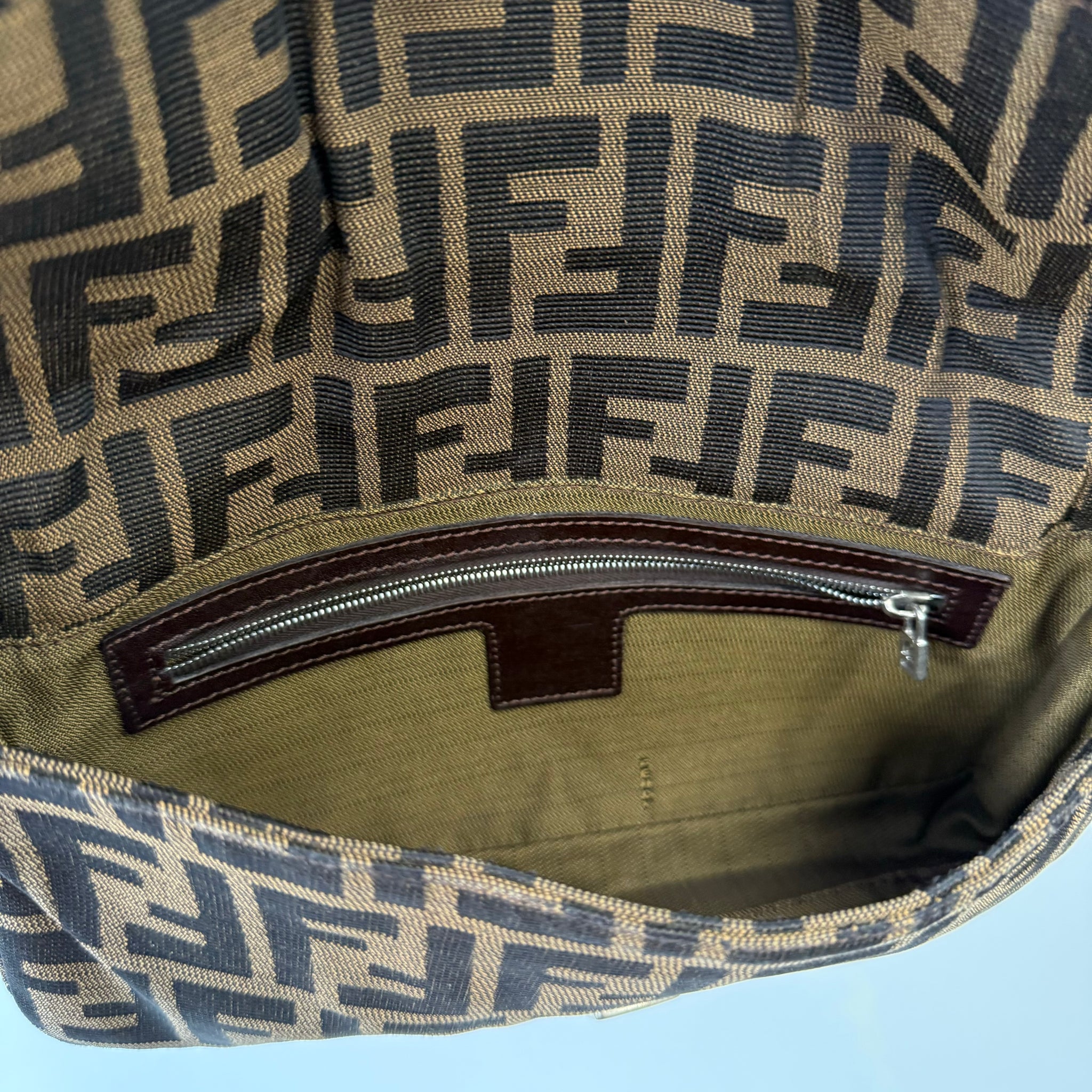 Fendi Zucca Print Baguette Bag