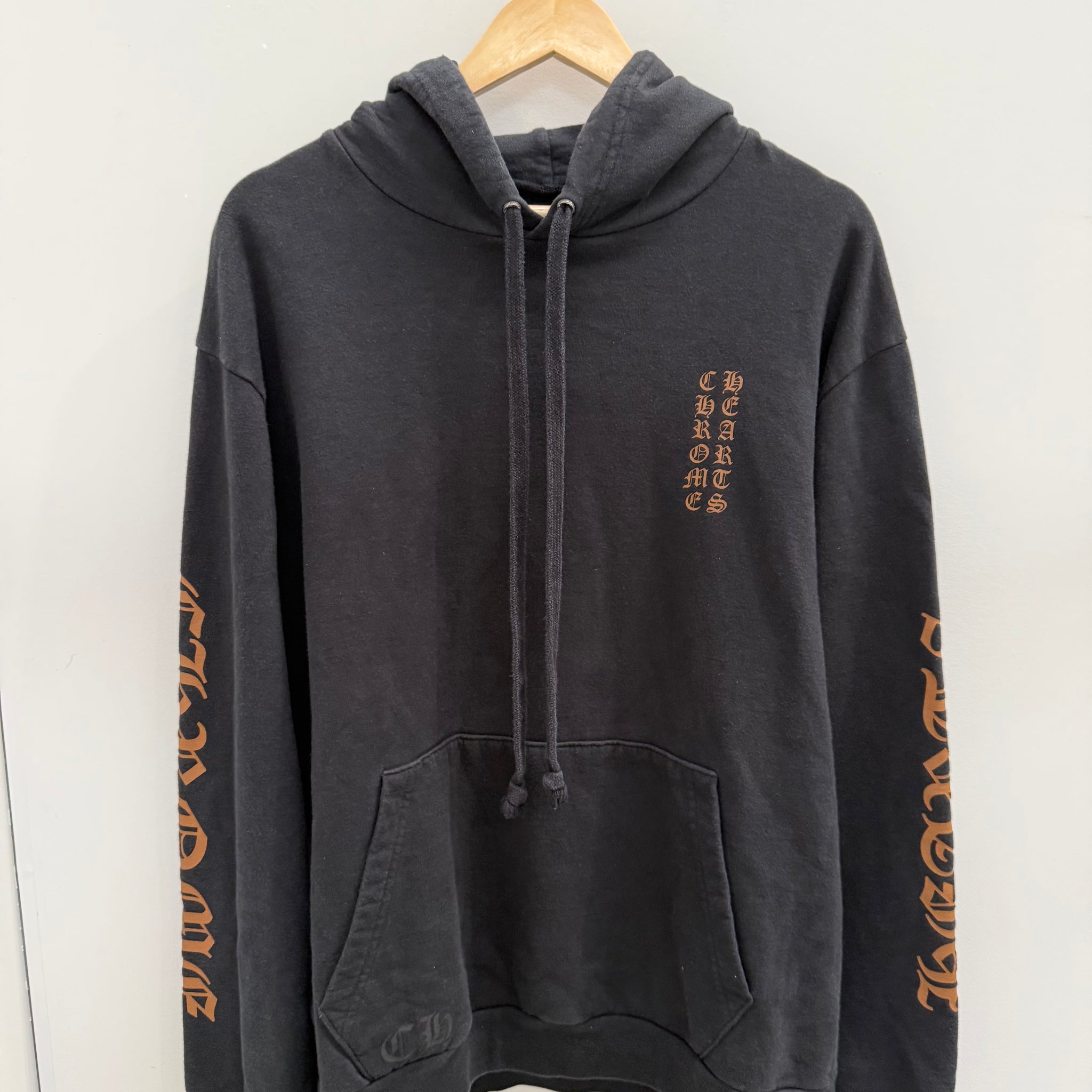 Chrome Hearts Vertical Logo Hoodie Black/Brown (Size M)