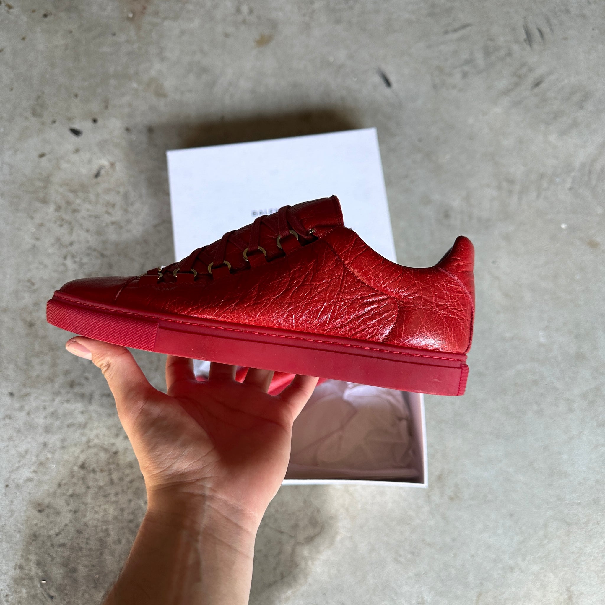 Balenciaga Arena Low Red Leather (EU 39 / US6)