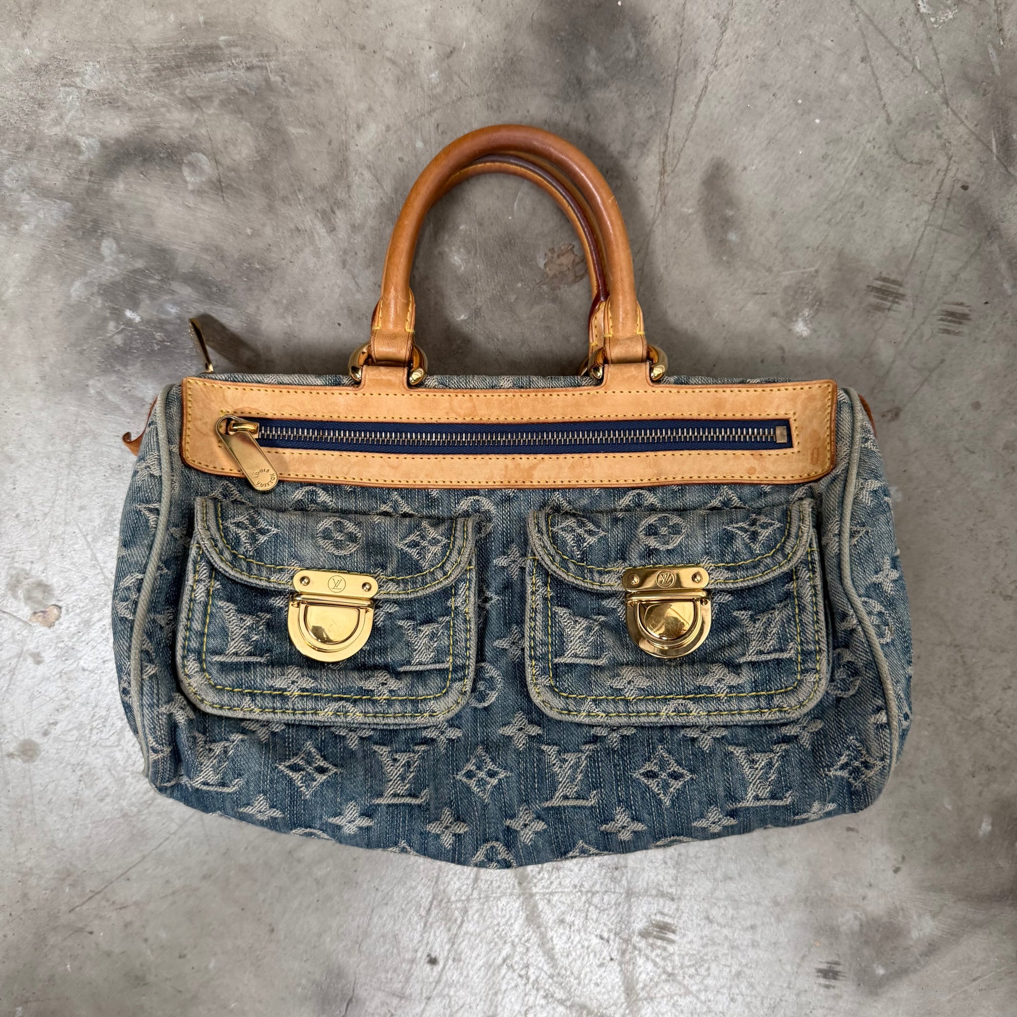 Louis Vuitton Monogram Denim Neo Speedy Blue