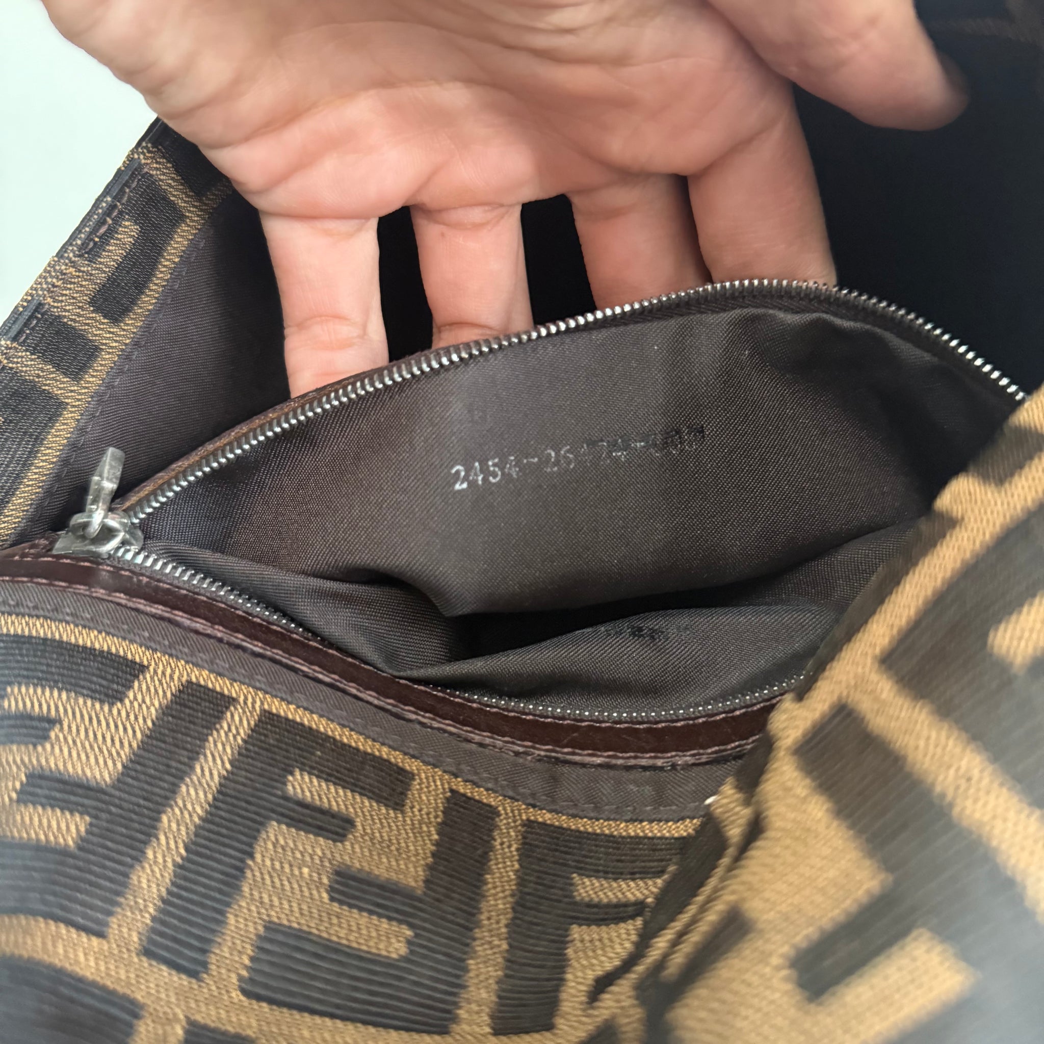 Fendi Zucca Print Baguette Bag