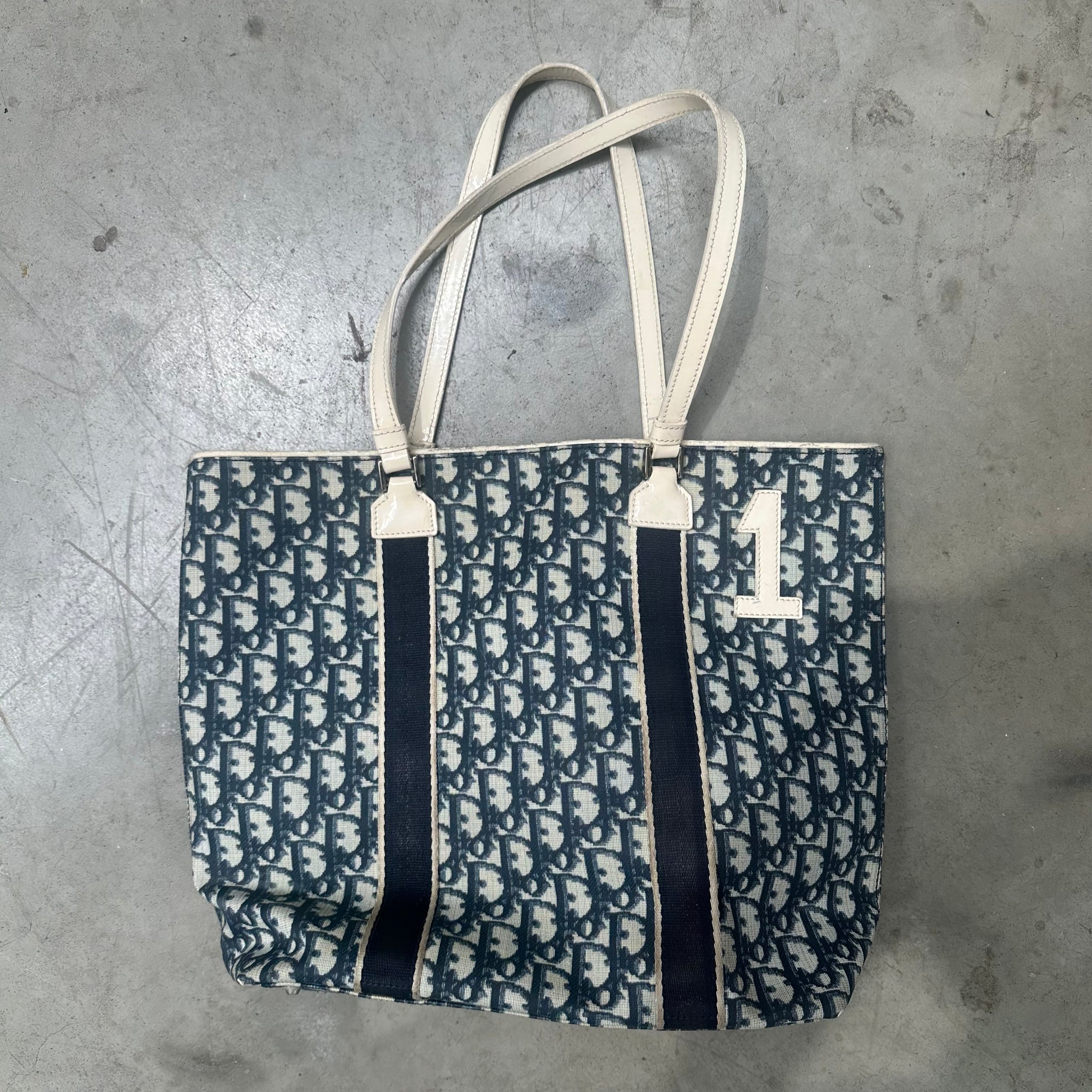 Dior Monogram Trotter No. 1 Tote Bag Navy