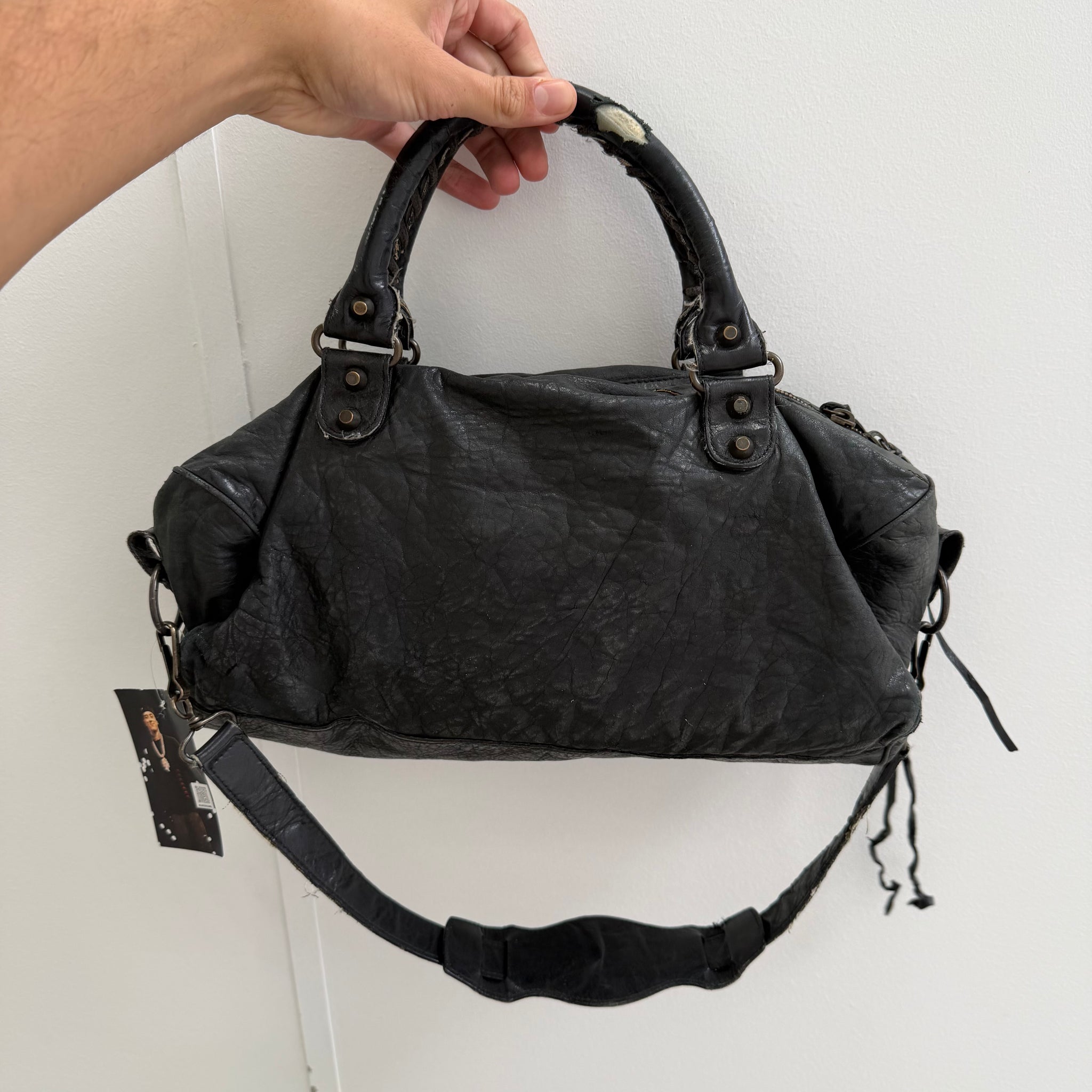 Balenciaga The Zizy Motorcycle Black Bag