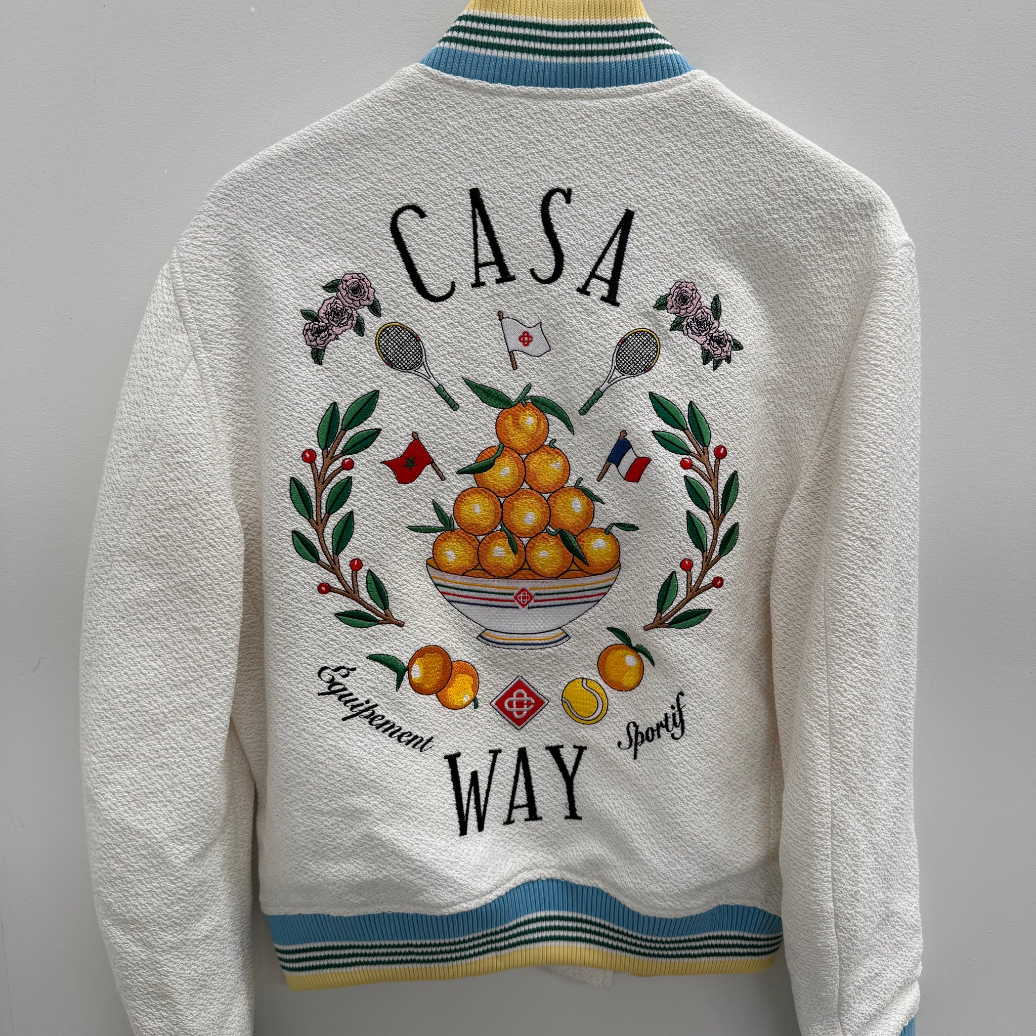 Casablanca White Logo Bomber Jacket  (Size S)