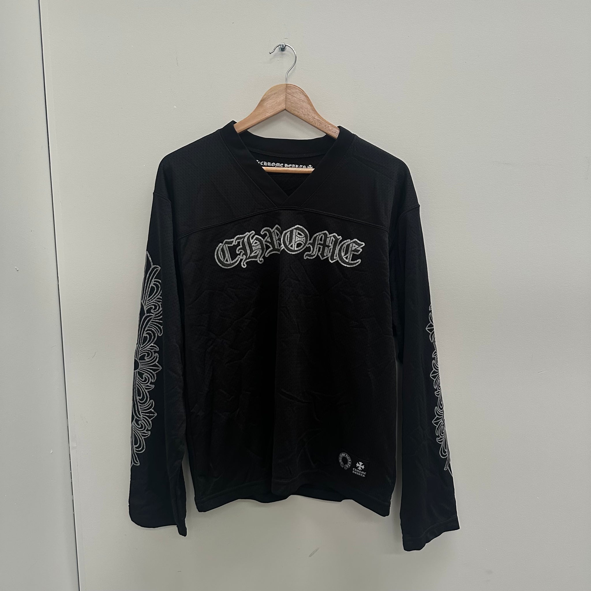 Chrome Hearts Stadium Mesh L/S Black Jersey Size M