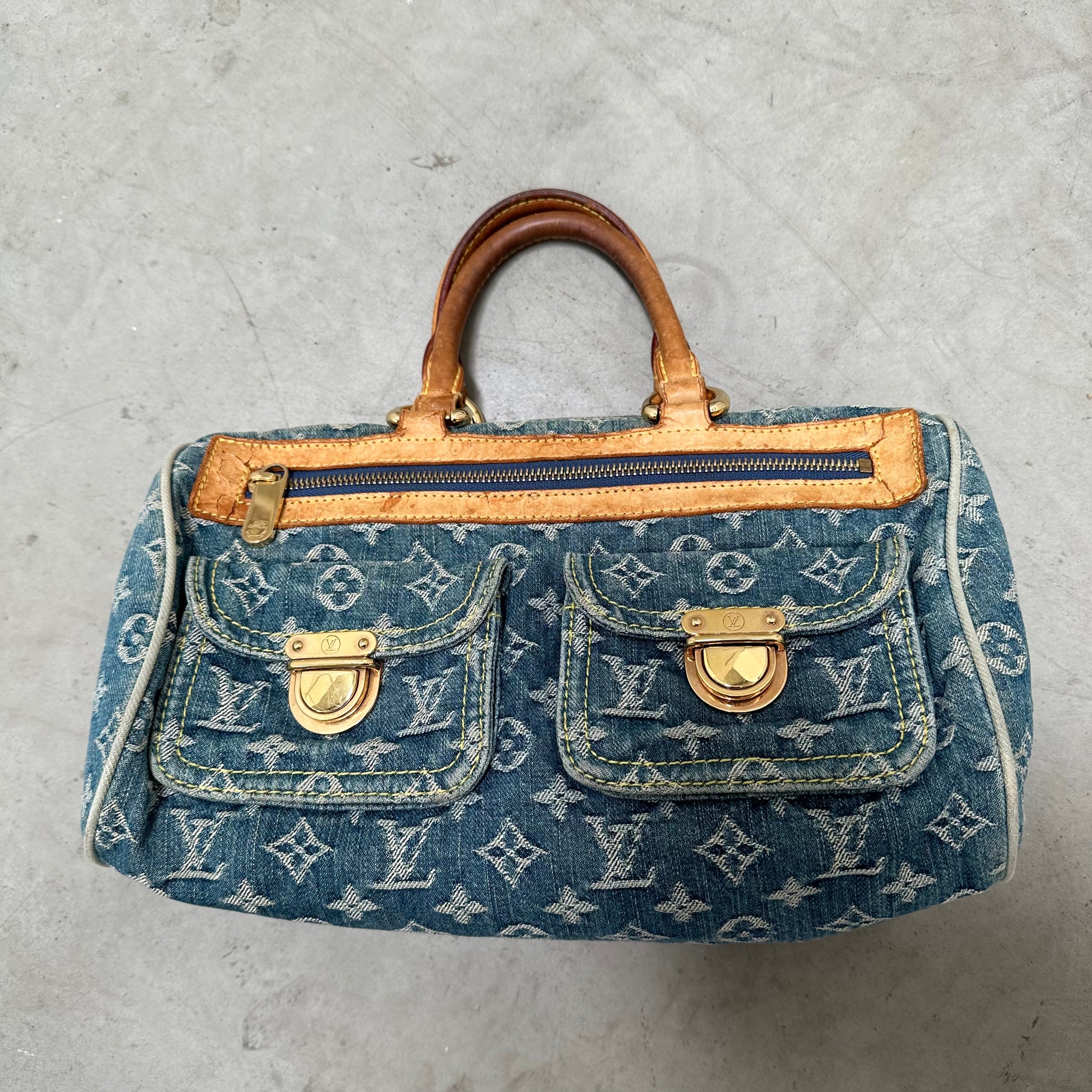 Louis Vuitton Monogram Denim Neo Speedy Blue