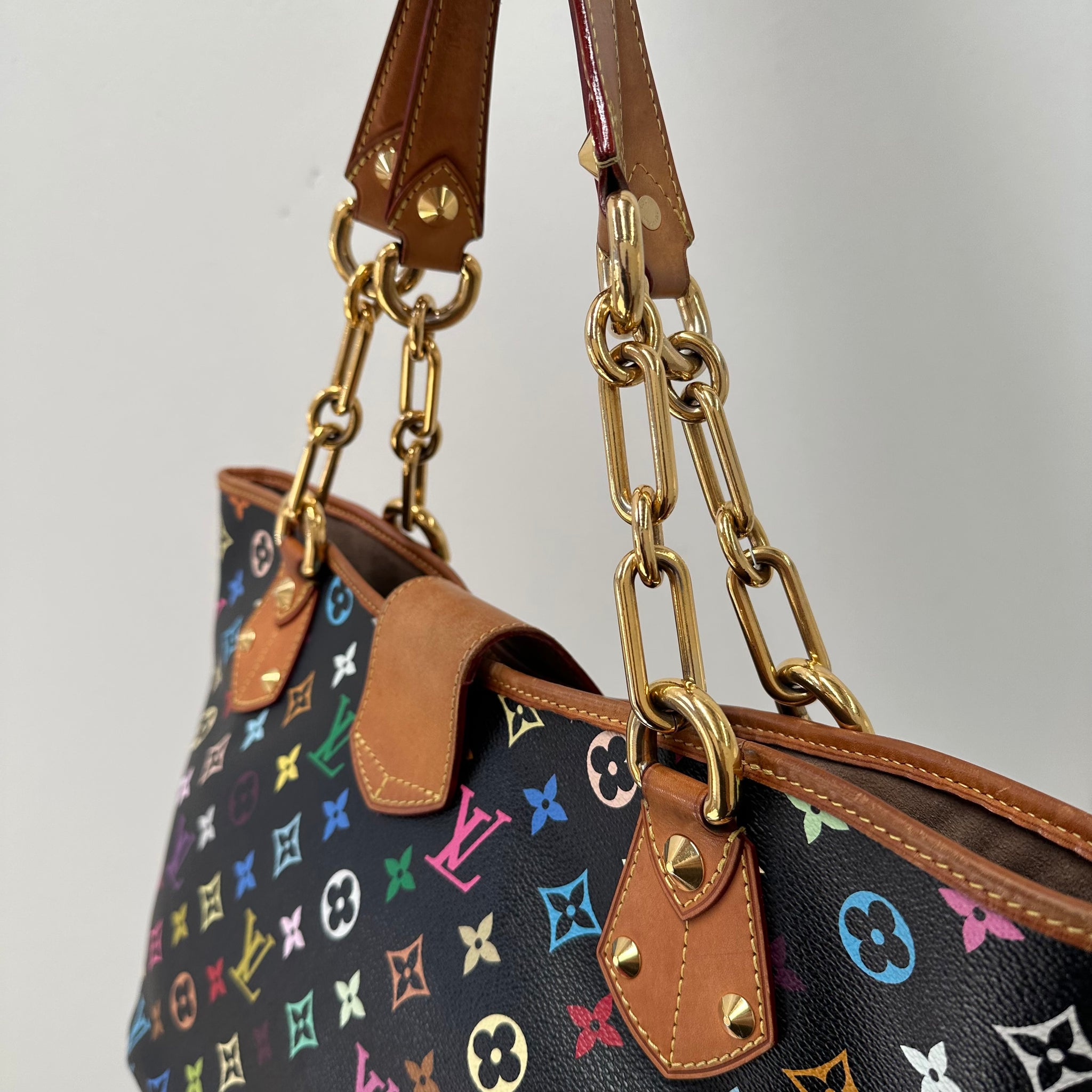 Louis Vuitton Takashi Murakami Multicolour Annie GM Hand Bag Black