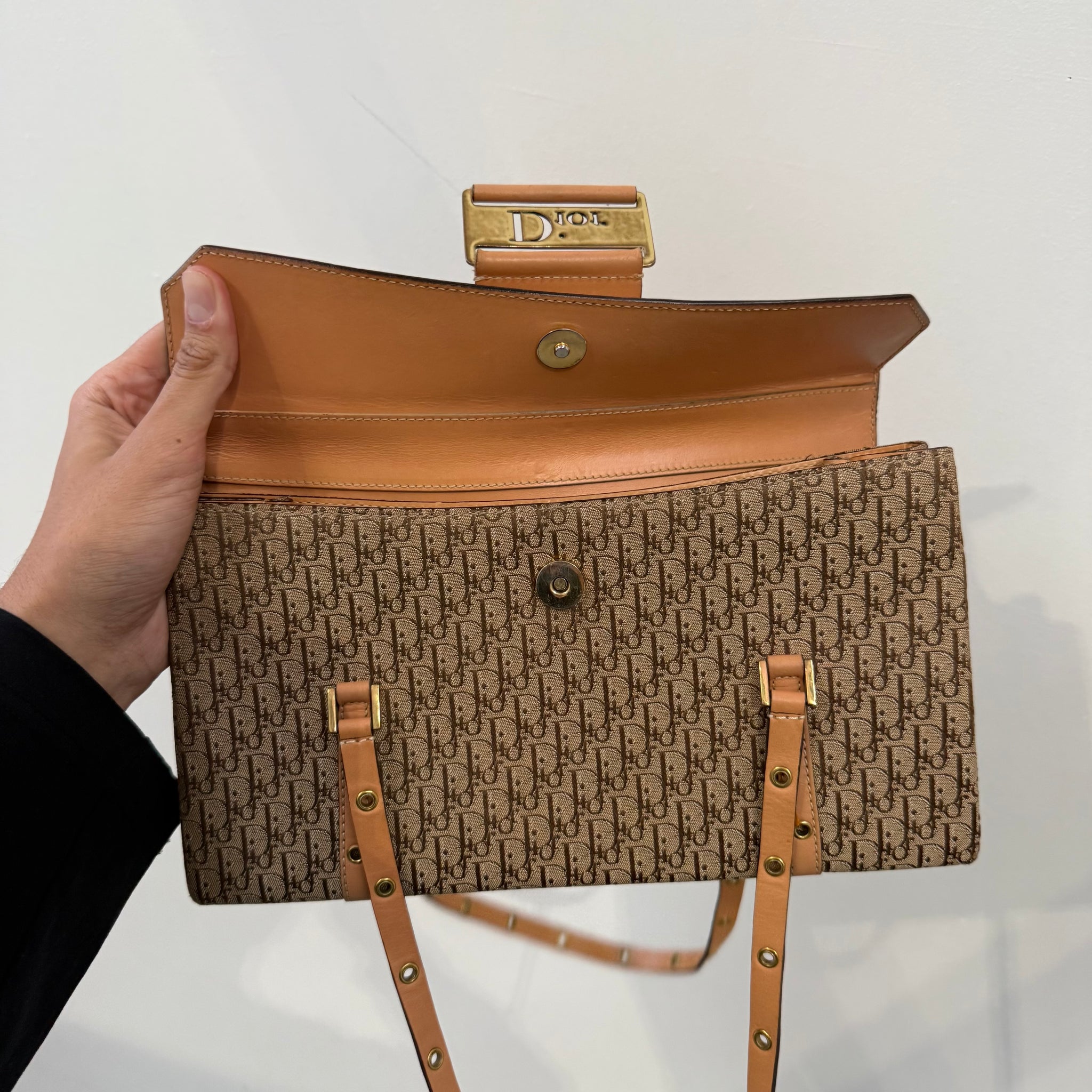 Christian Dior Logo Print Columbus Bag