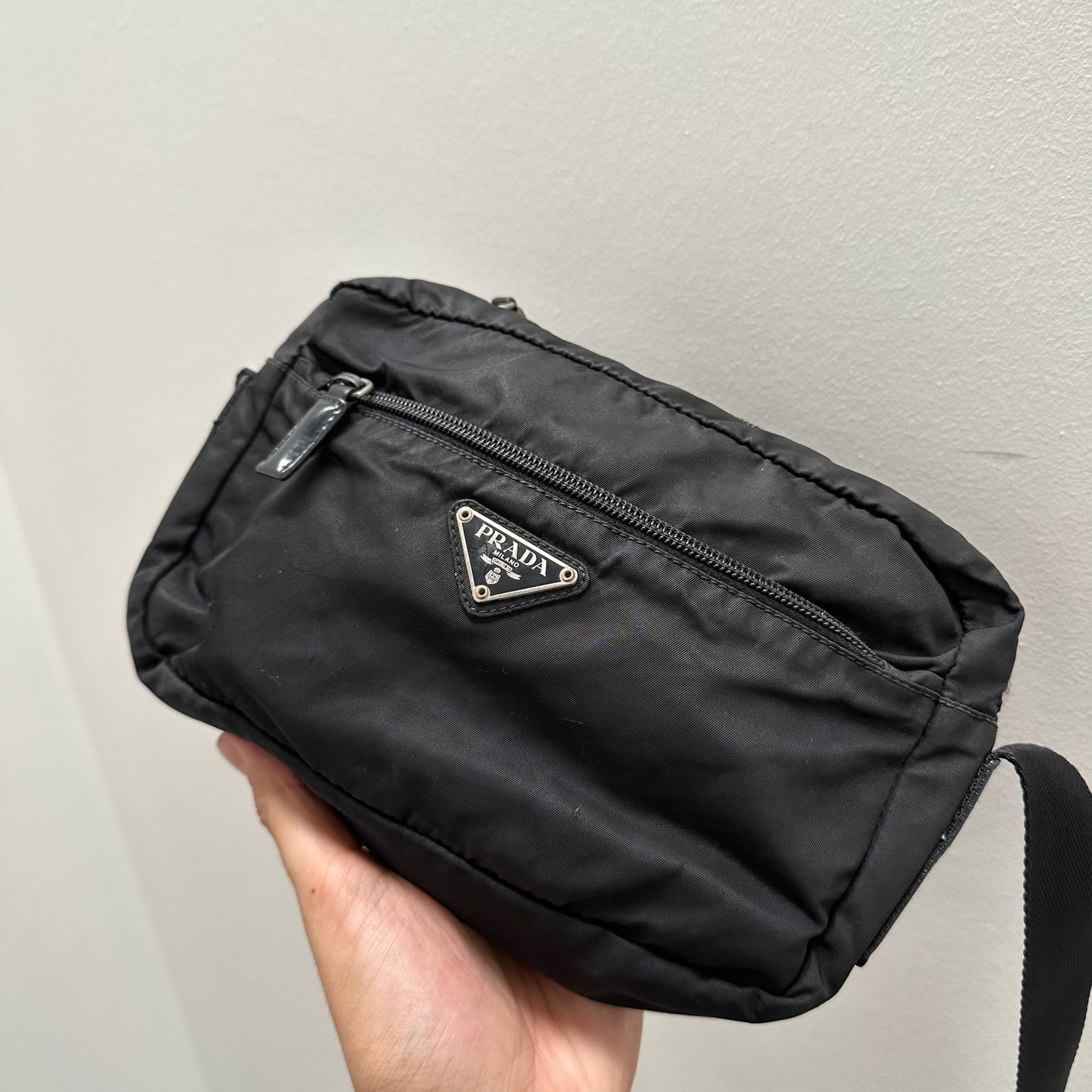 Prada Black Crossbody Bag with Long Strap