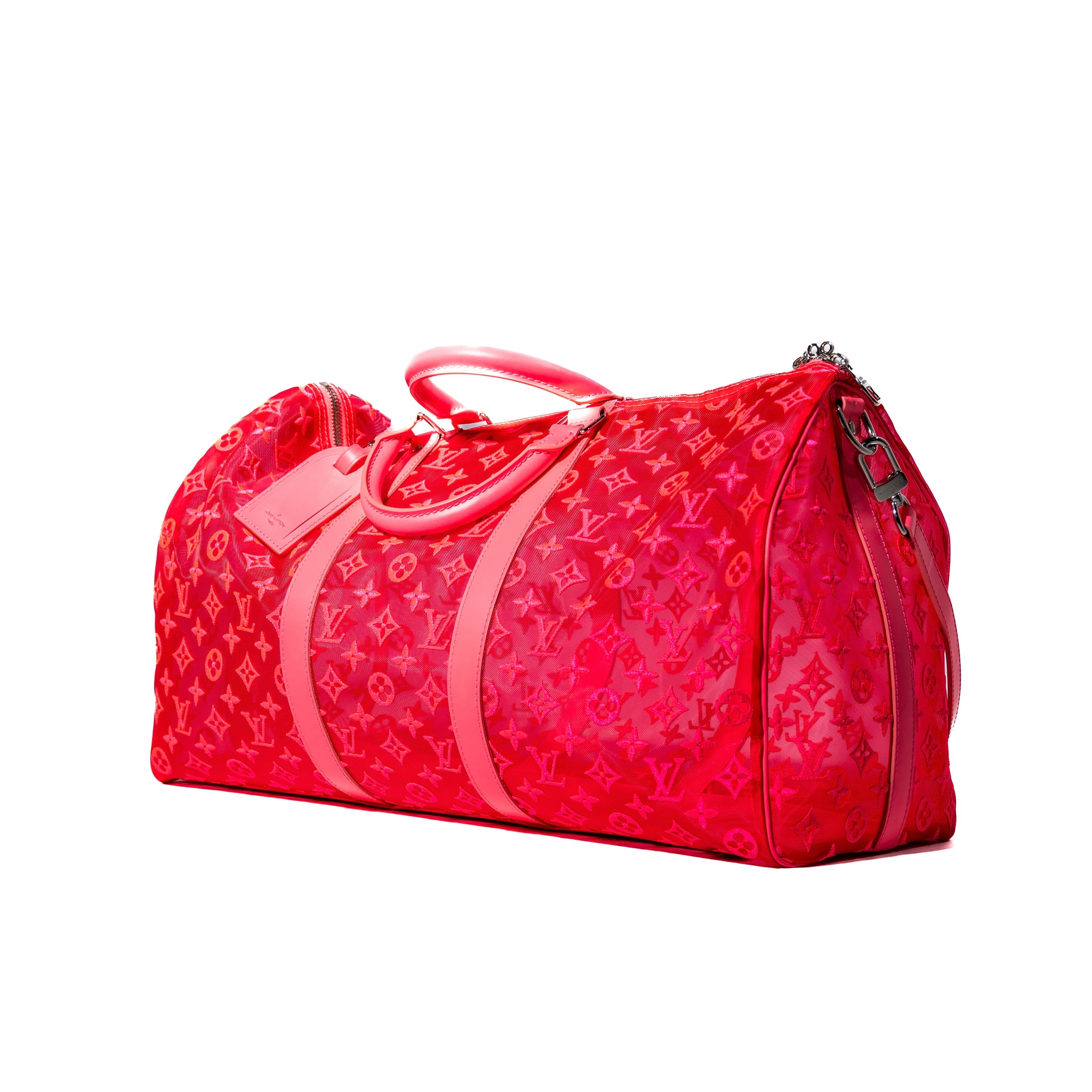 Louis Vuitton Keepall Bandouliere Pink Mesh 50