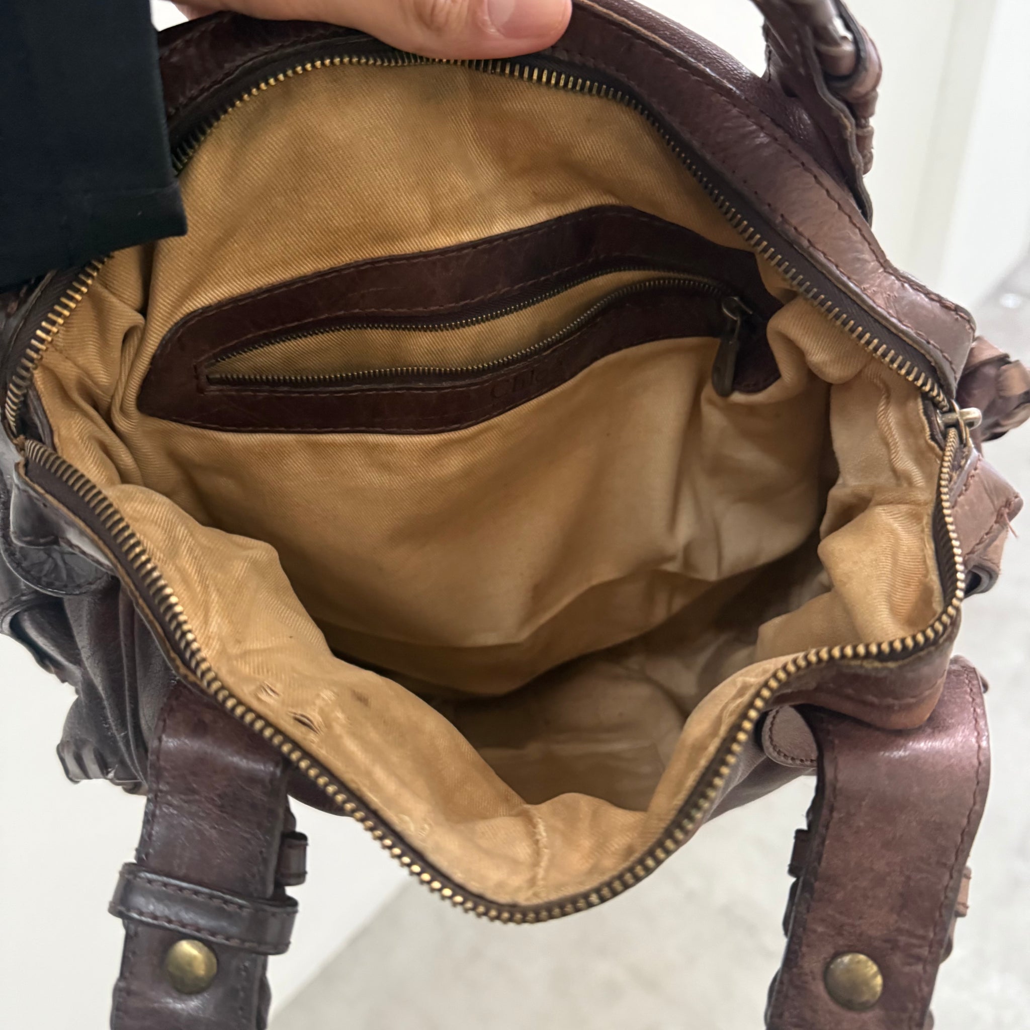 Chloe Silverado Shoulder Bag Brown Leather