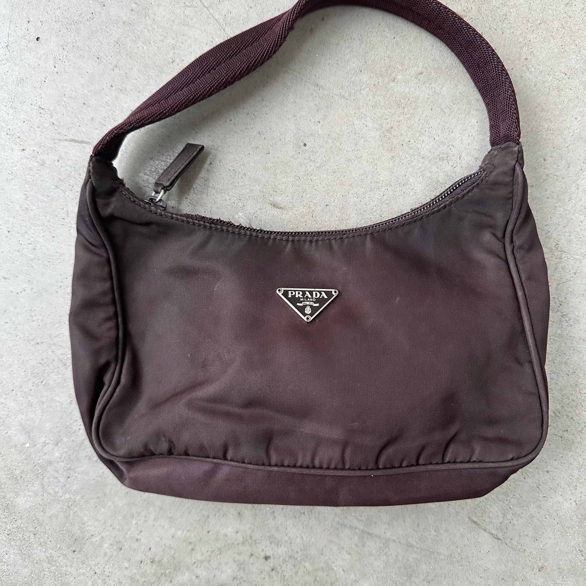 Prada Hobo Shoulder Bag Brown