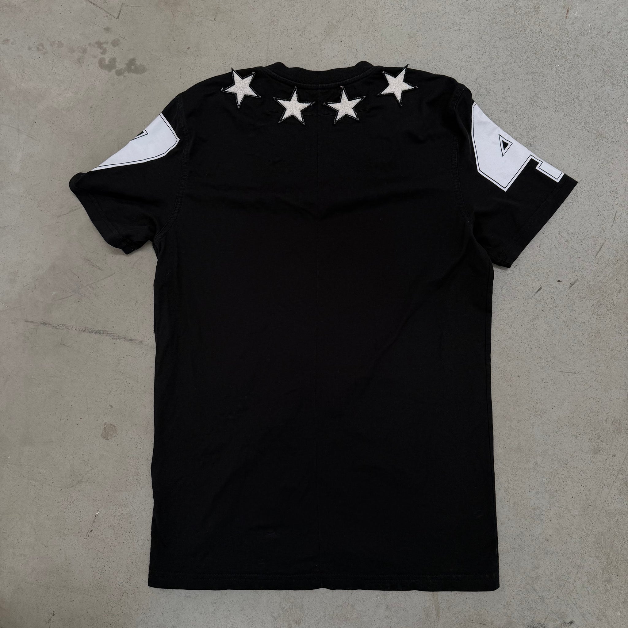 Givenchy Neckline Star Print T Shirt Black (Size XS)