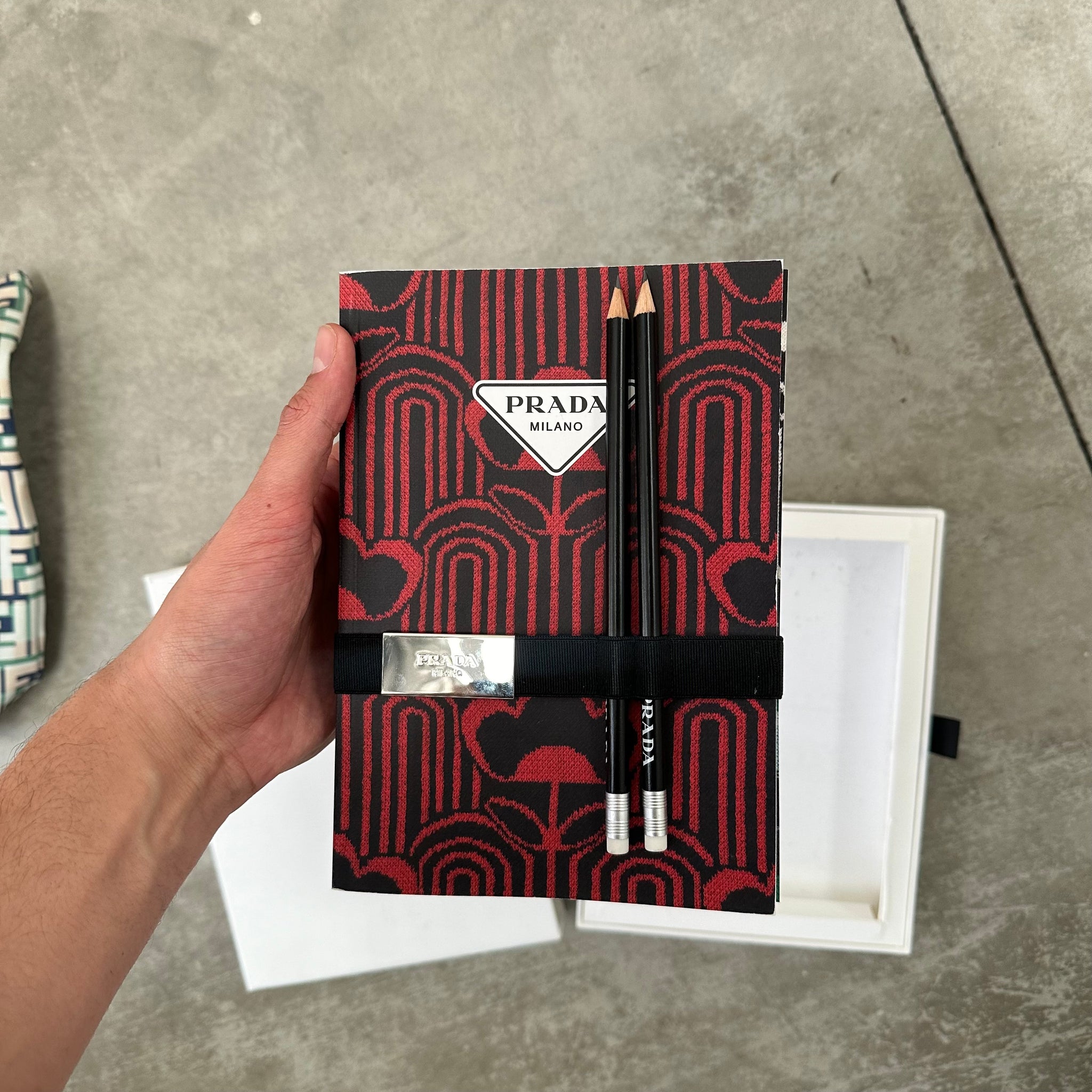 Prada Notebook Set of 3 Pencil Set