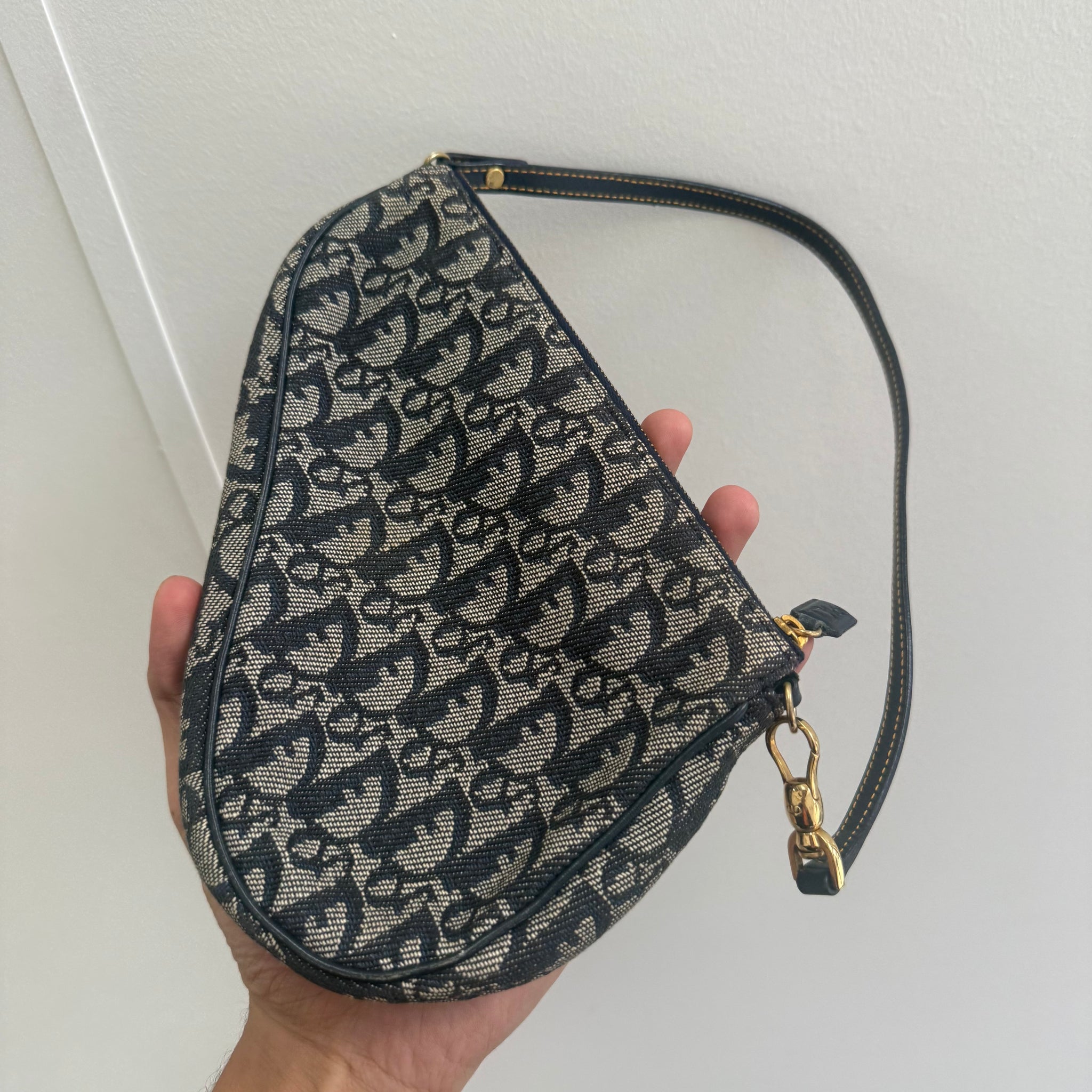 Dior Mini Saddle Shoulder Bag Navy