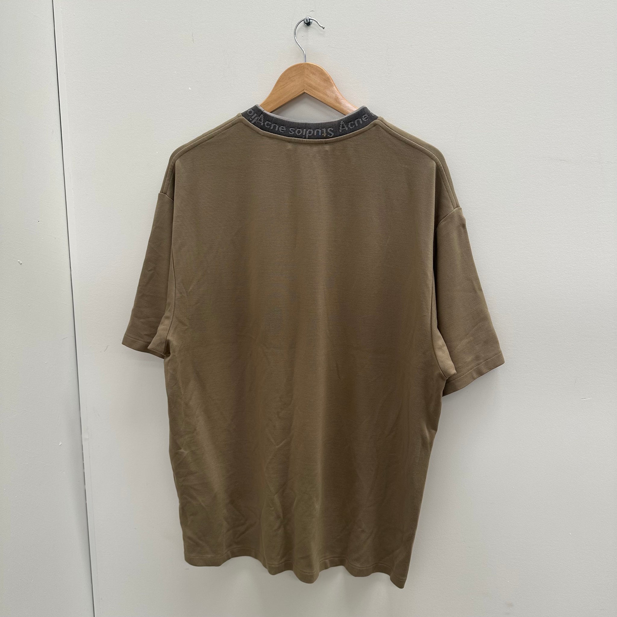 Acne Studios Collar Logo Brown T-Shirt (Size L)