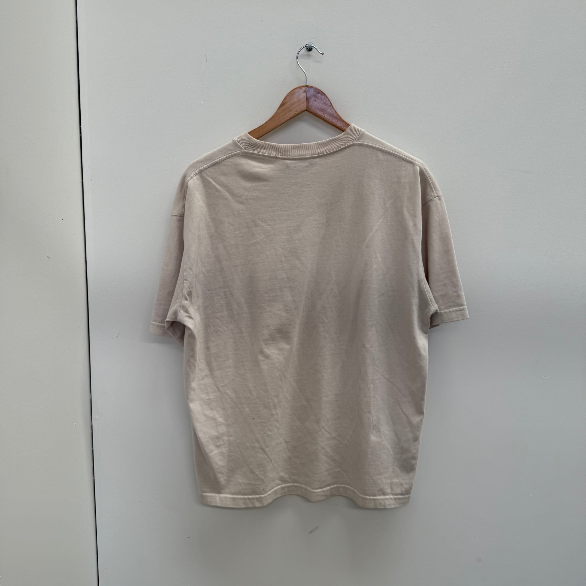 Balenciaga Sponsor Logo Cream T Shirt (fits M-L)