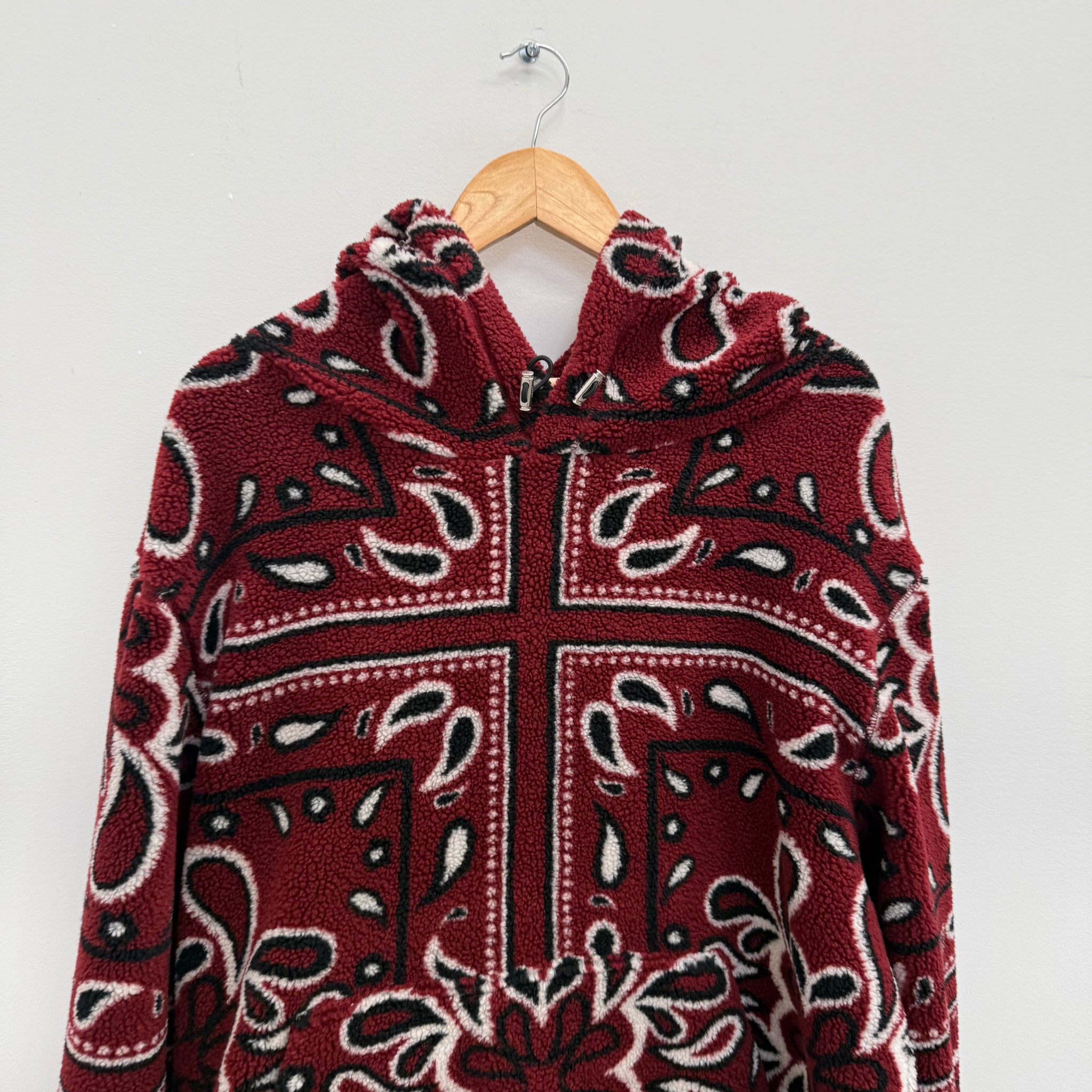 Amiri Bandana Fleece Jacket Red (Size L)