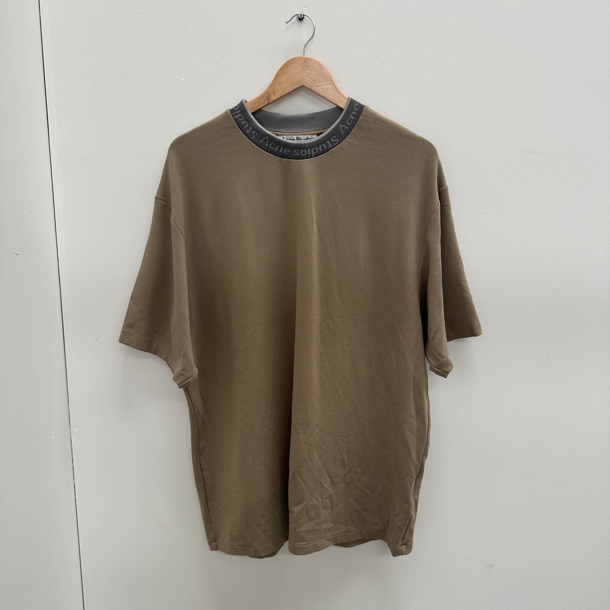 Acne Studios Collar Logo Brown T-Shirt (Size L)