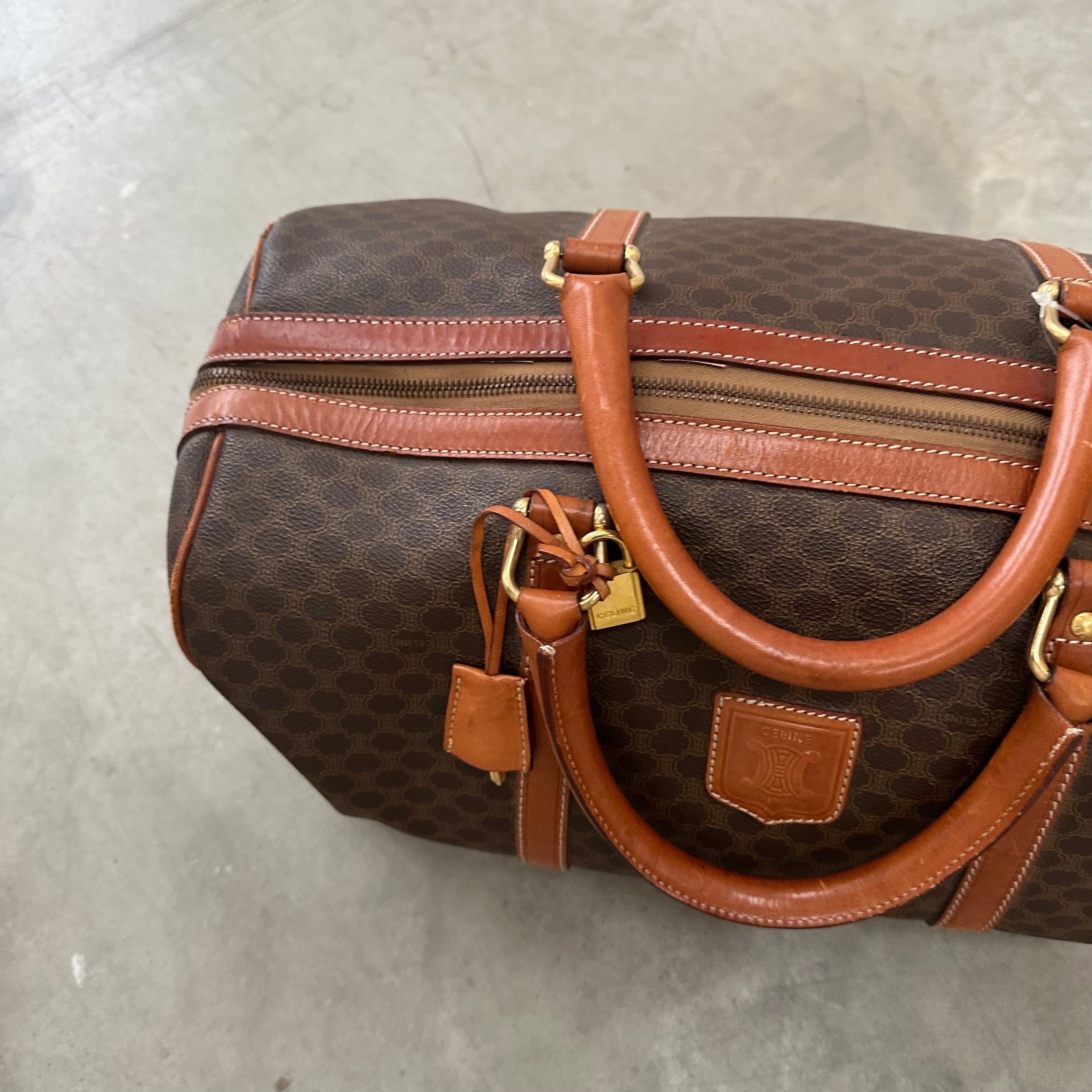 Celine Macadam Travel Boston Bag with Key