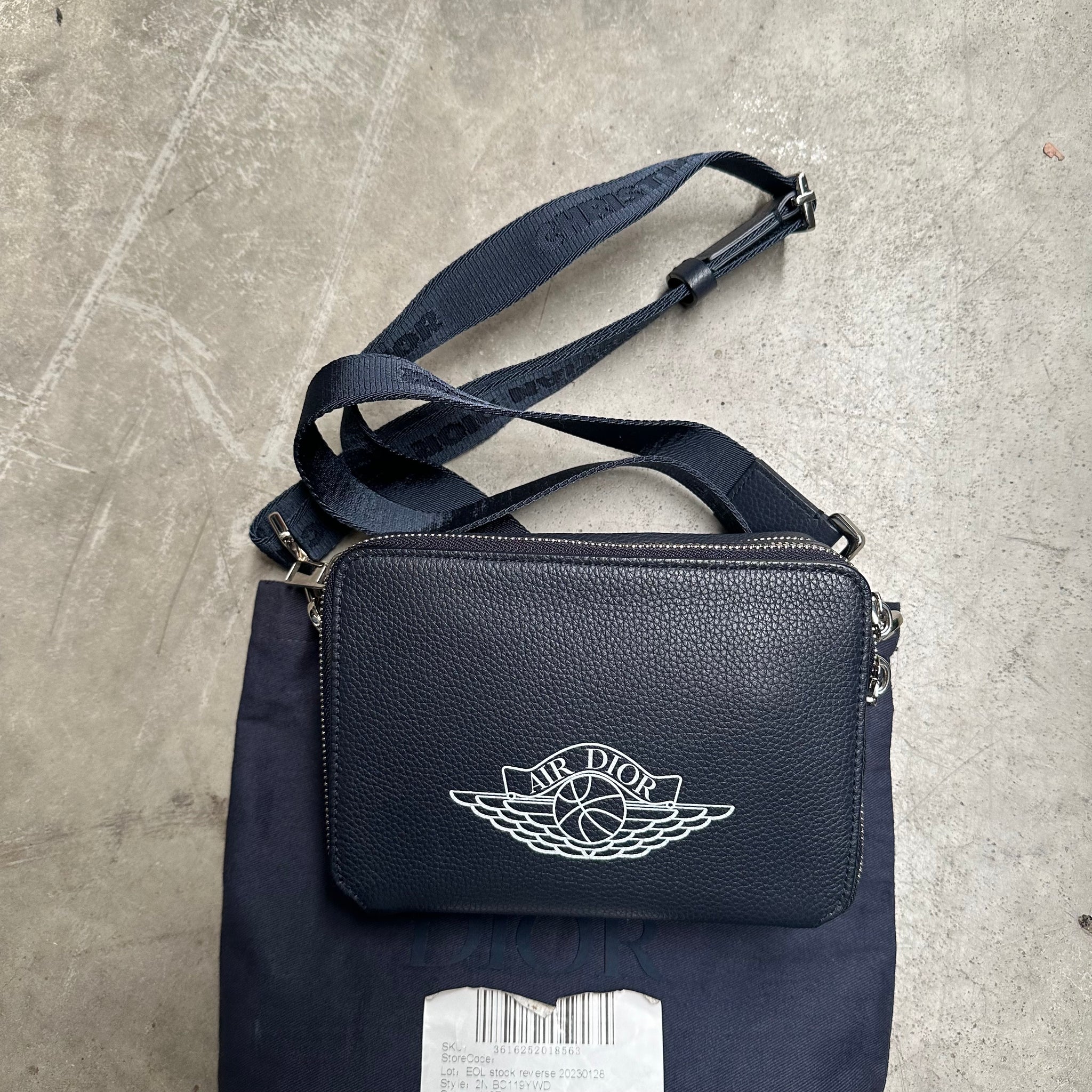 Dior x Jordan Wings Messenger Bag Navy