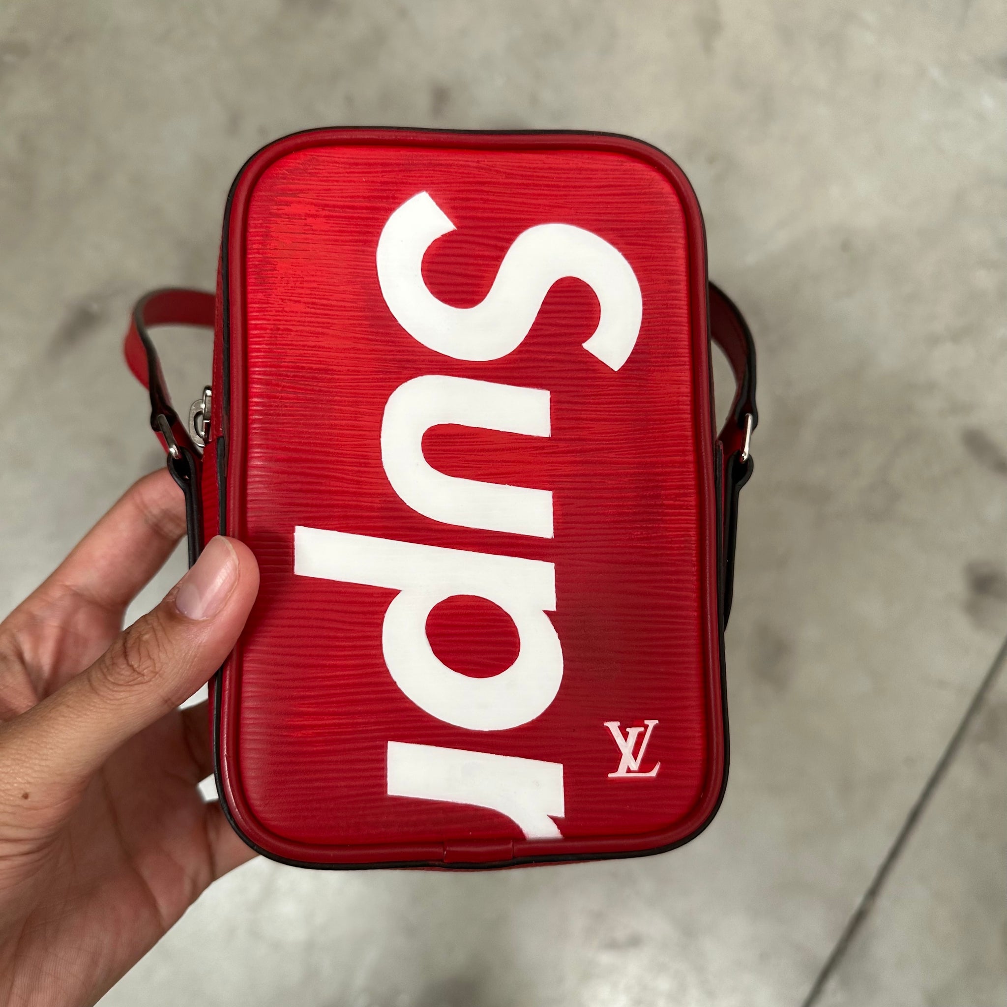 Louis Vuitton x Supreme Danube Bag Epi PPM Red