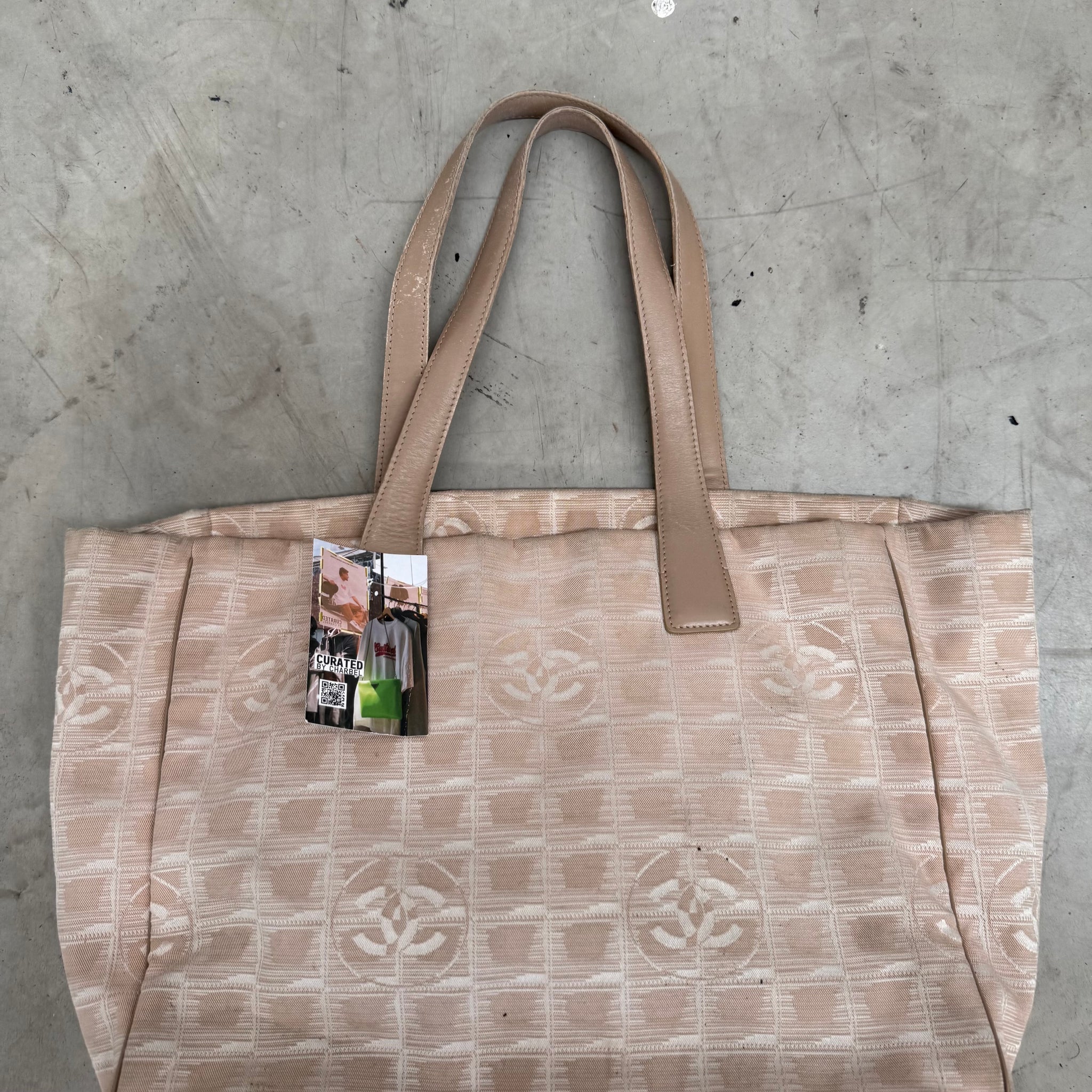 Chanel Beige Travel Line Tote Bag