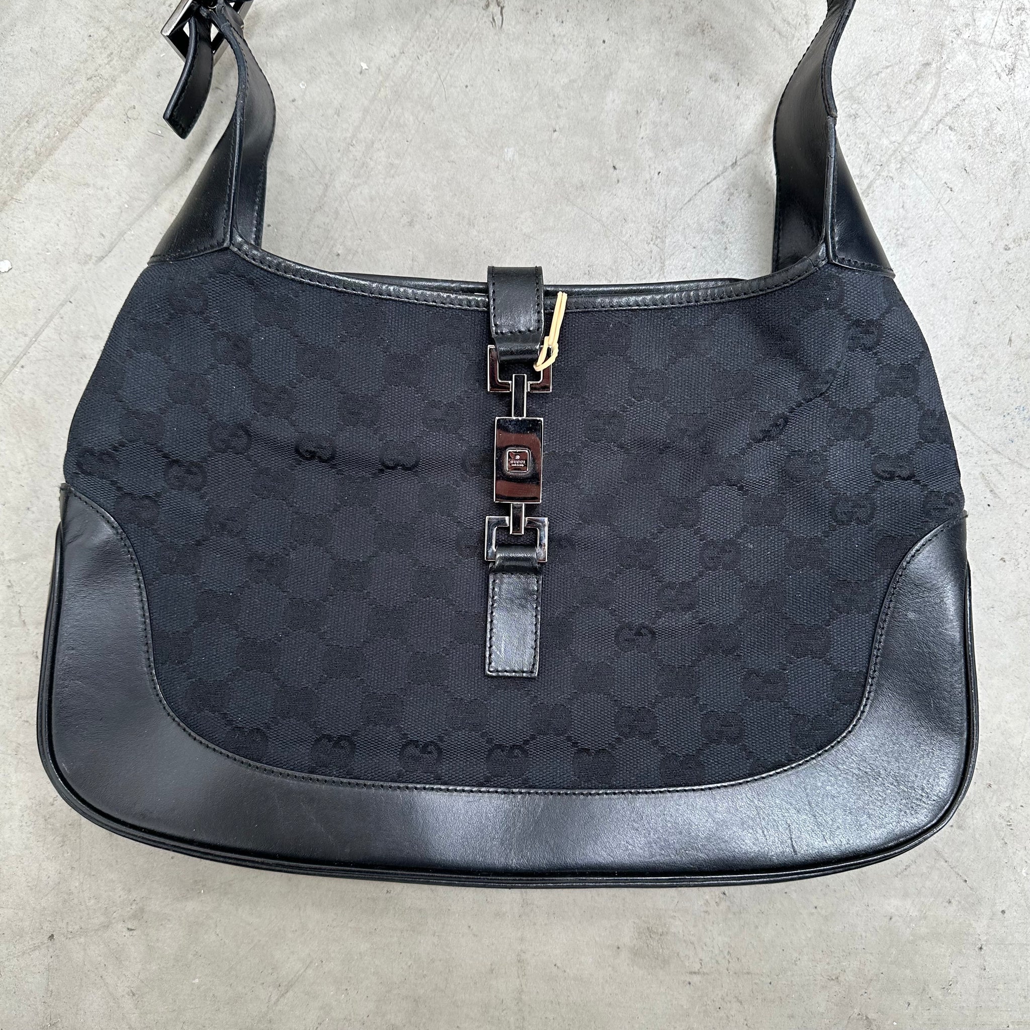 Gucci GG Canvas Jackie Shoulder Bag 'Black'