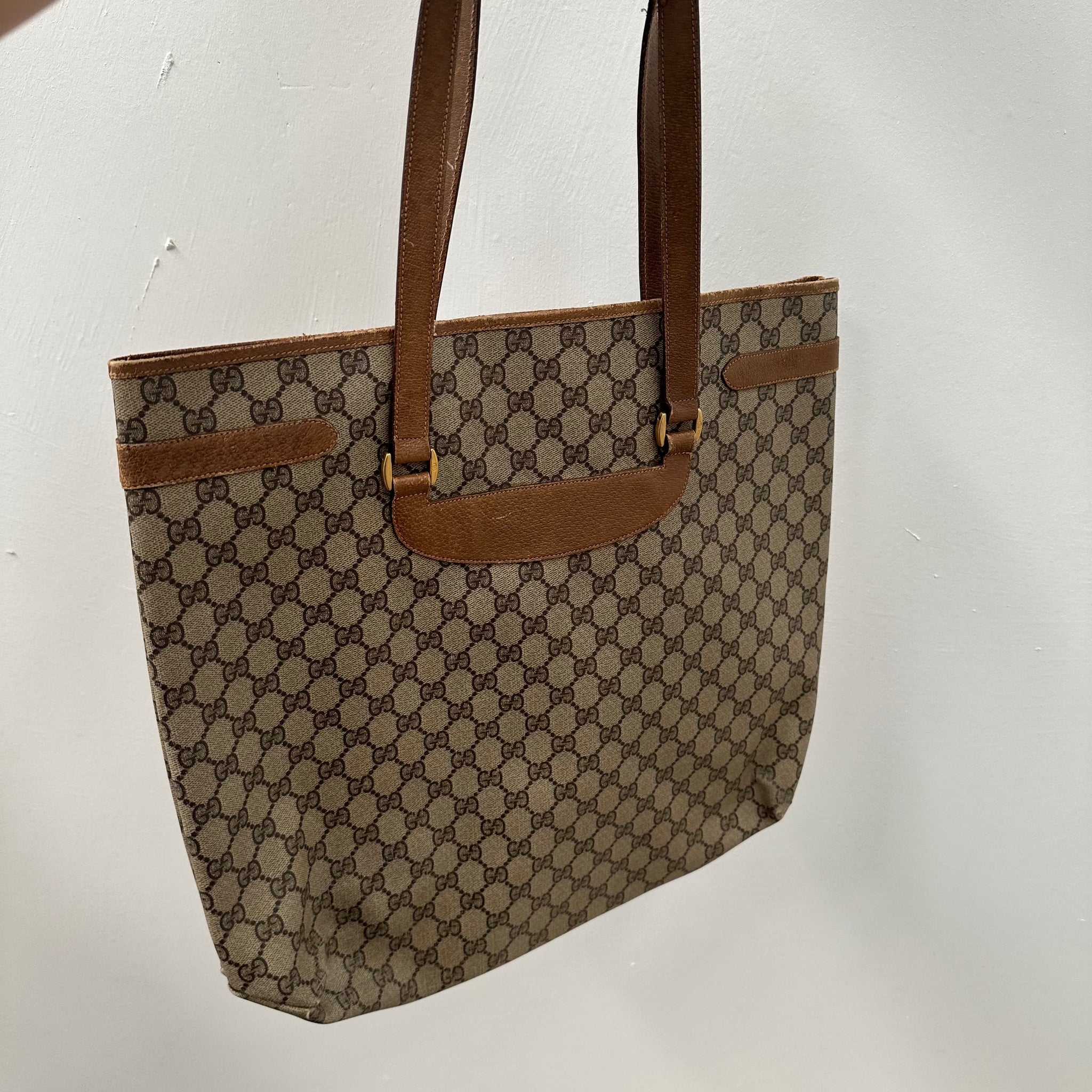 Gucci Middle Logo Hard Tote Bag