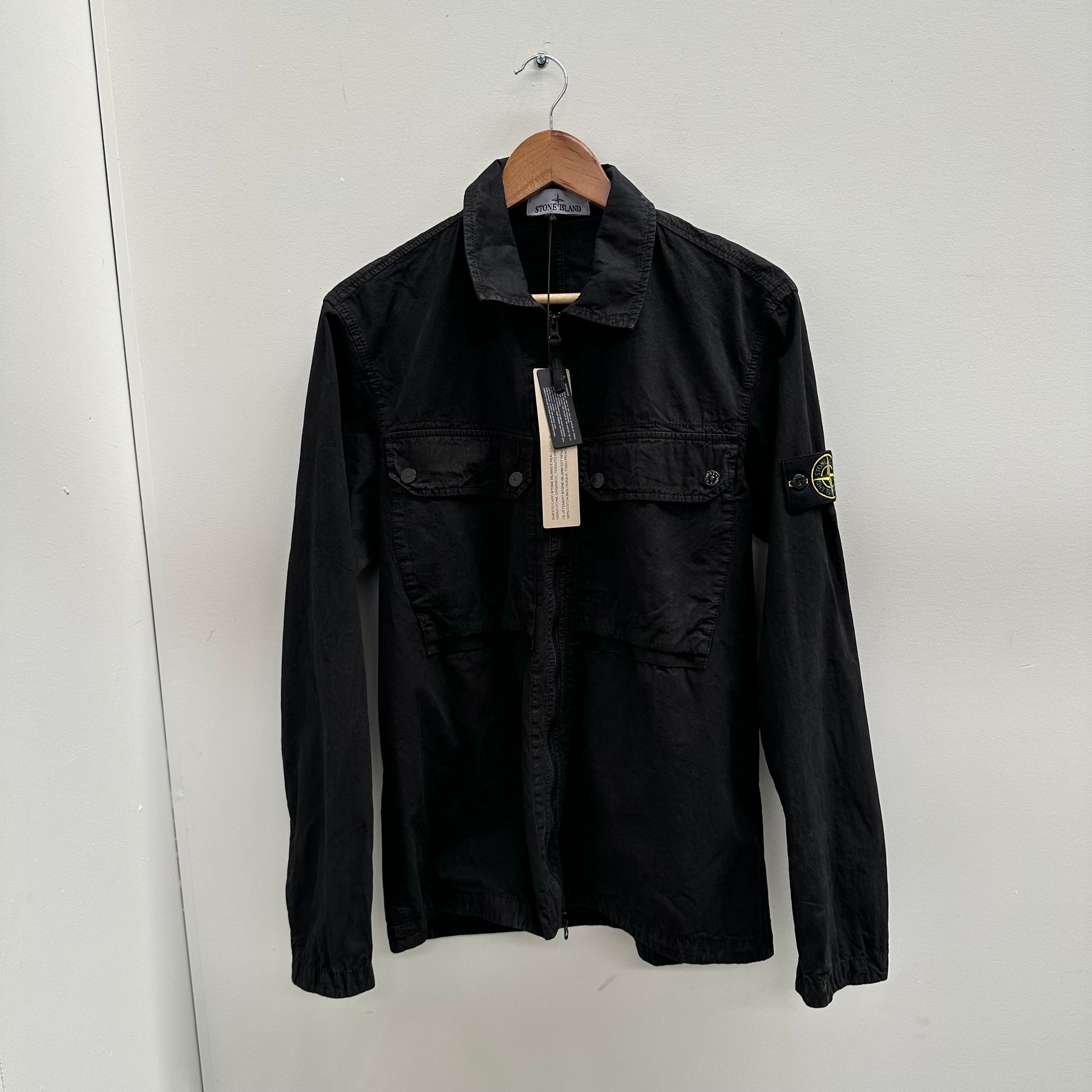 Stone Island Garment Dyed Overshirt Black (Size M)