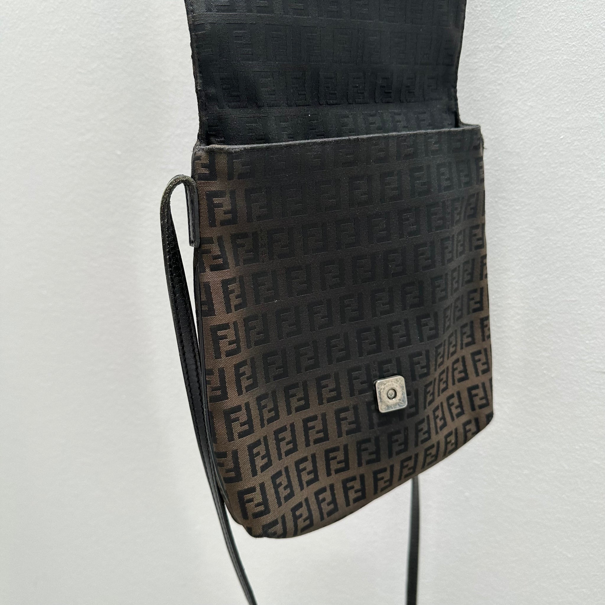 Fendi Zucchino Canvas Crossbody Bag