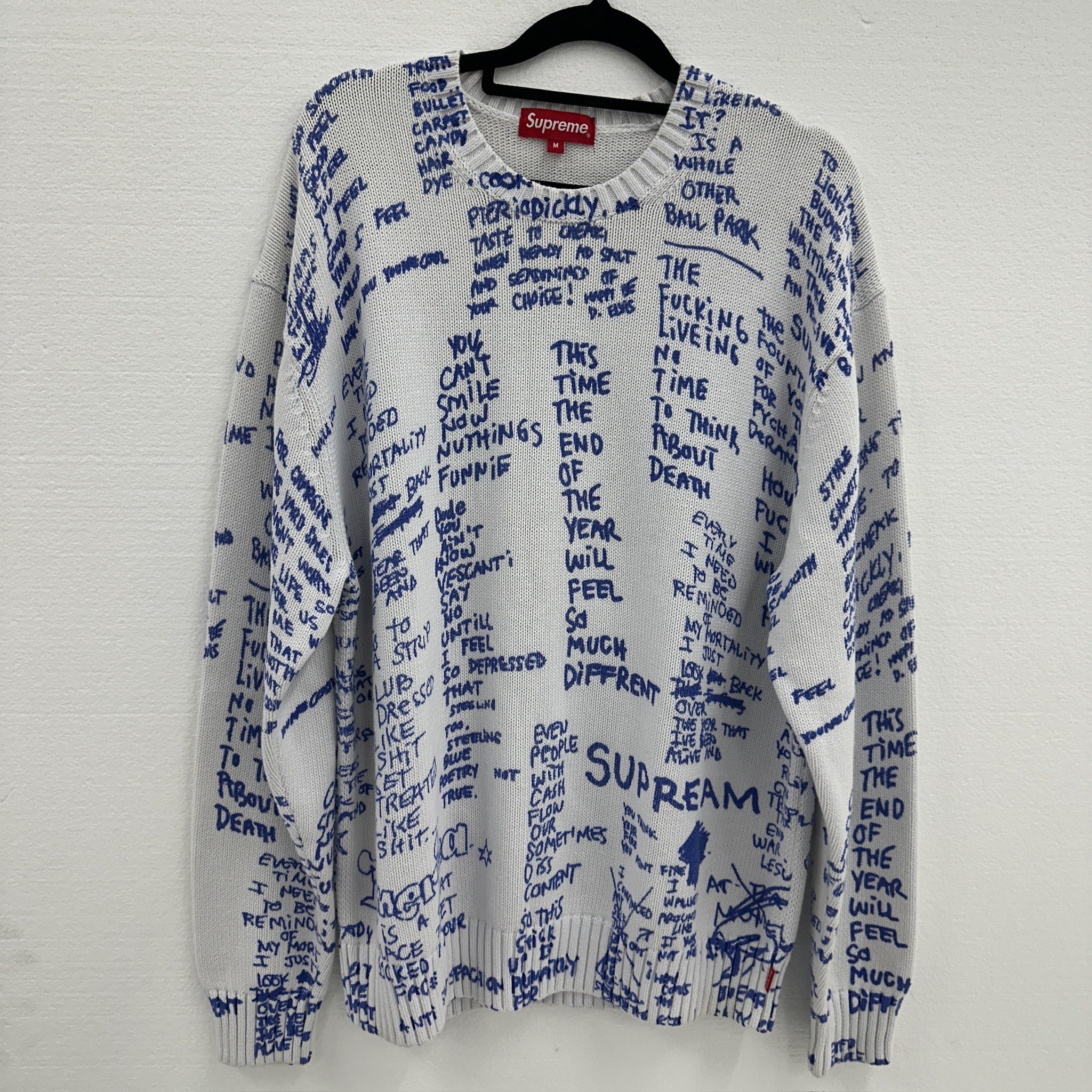Supreme Gonz Poem Sweater White Size M
