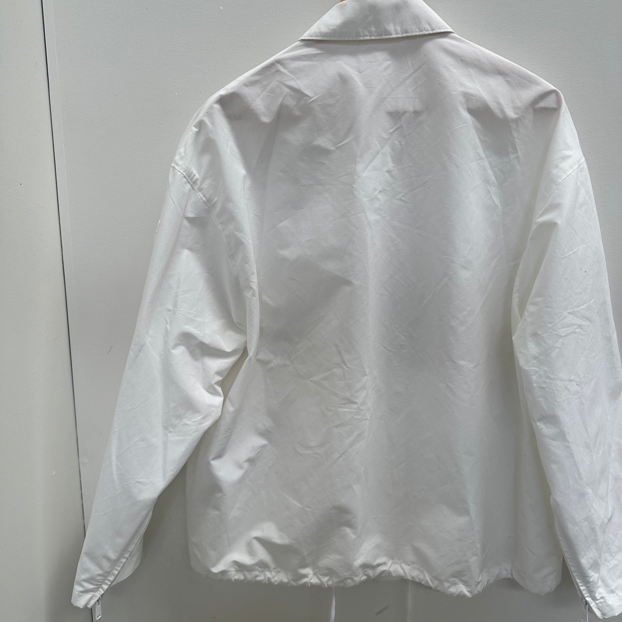 Prada White Nylon Zip Up Jacket (Size S)