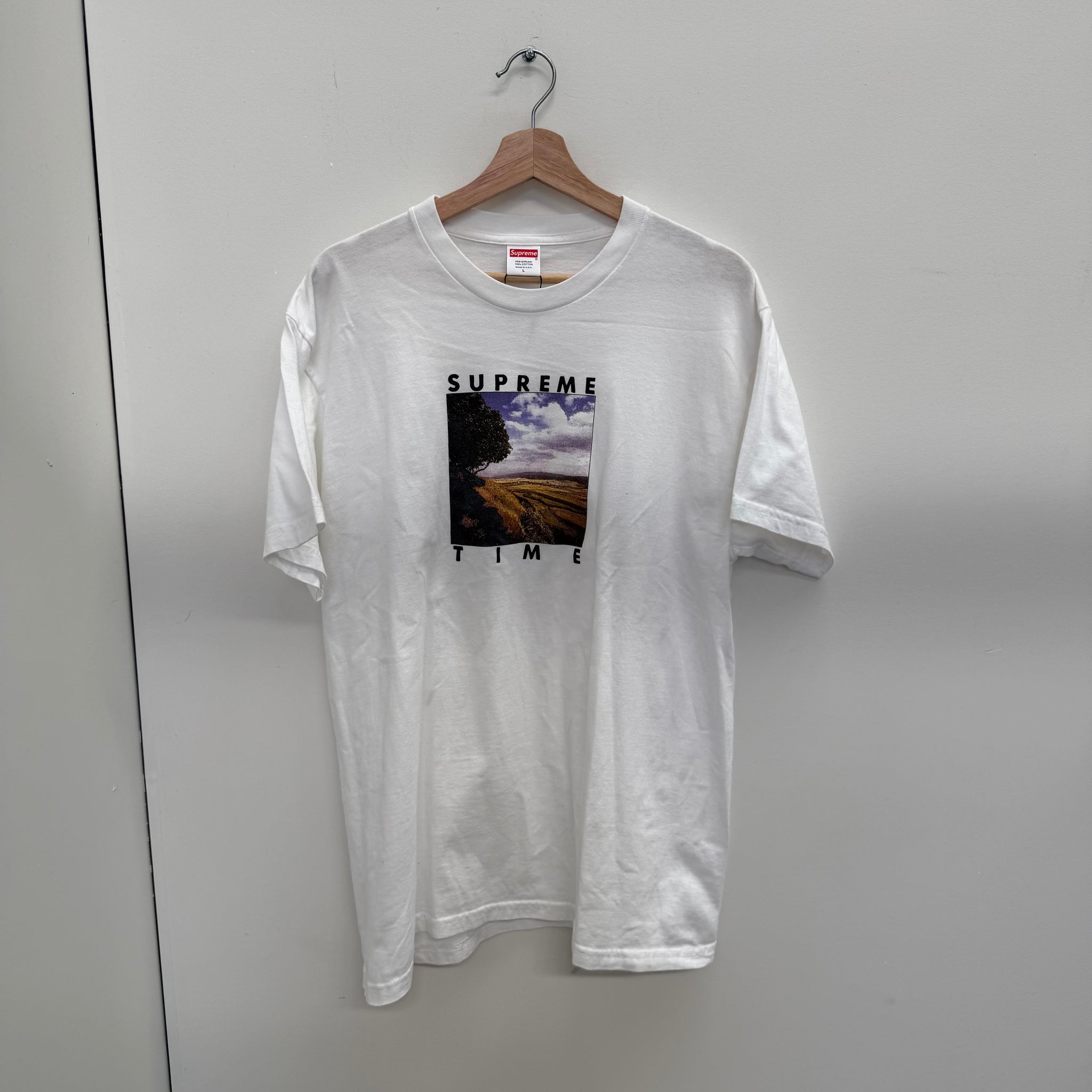 Supreme Time White T Shirt (Size L)