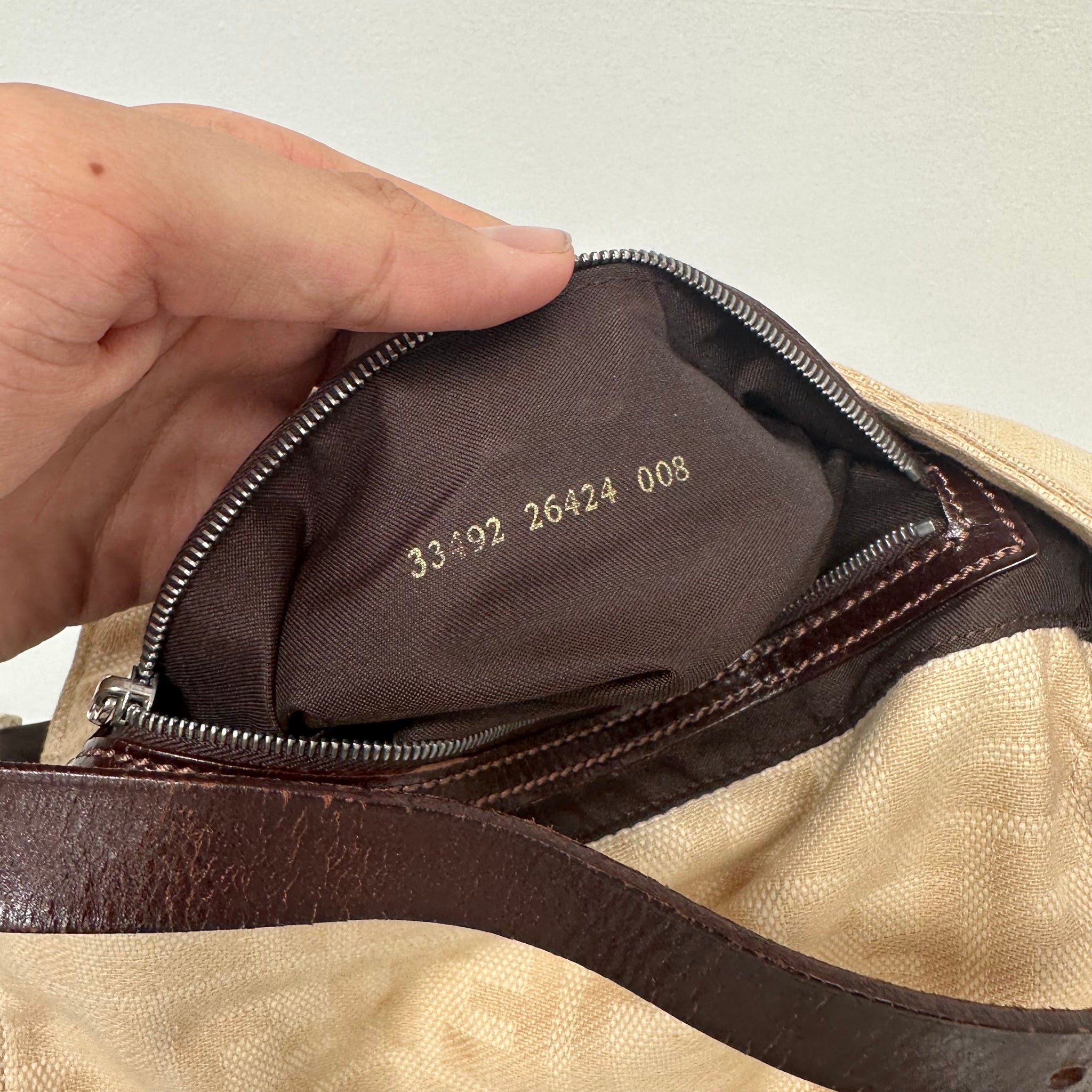 Fendi Cream Baguette Shoulder Bag